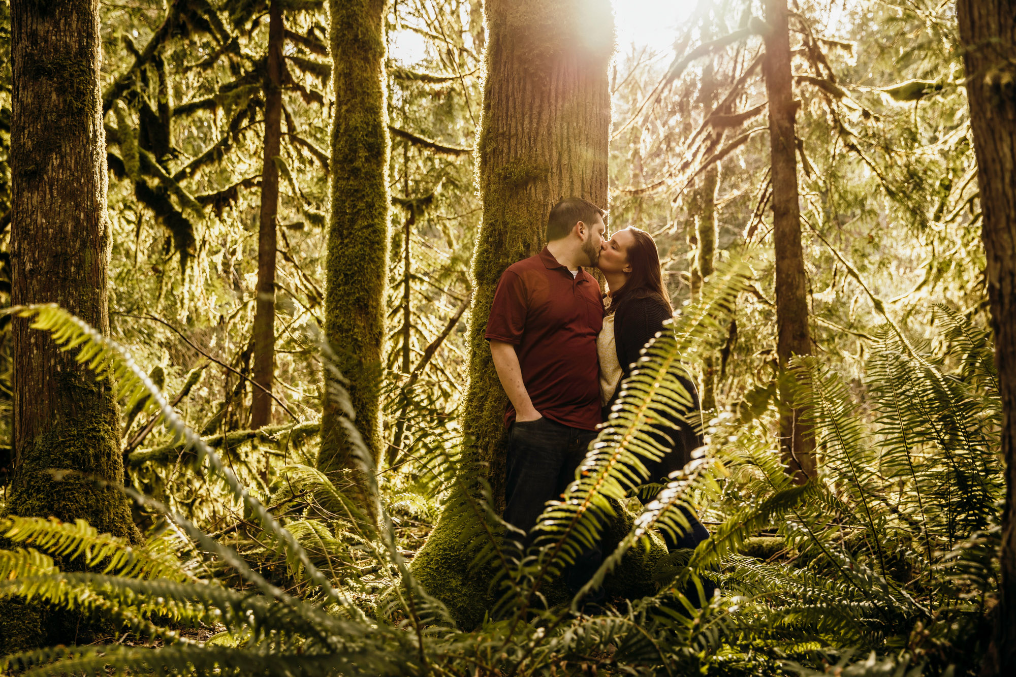 Snoqualmie Falls engagement session by James Thomas Long Photography