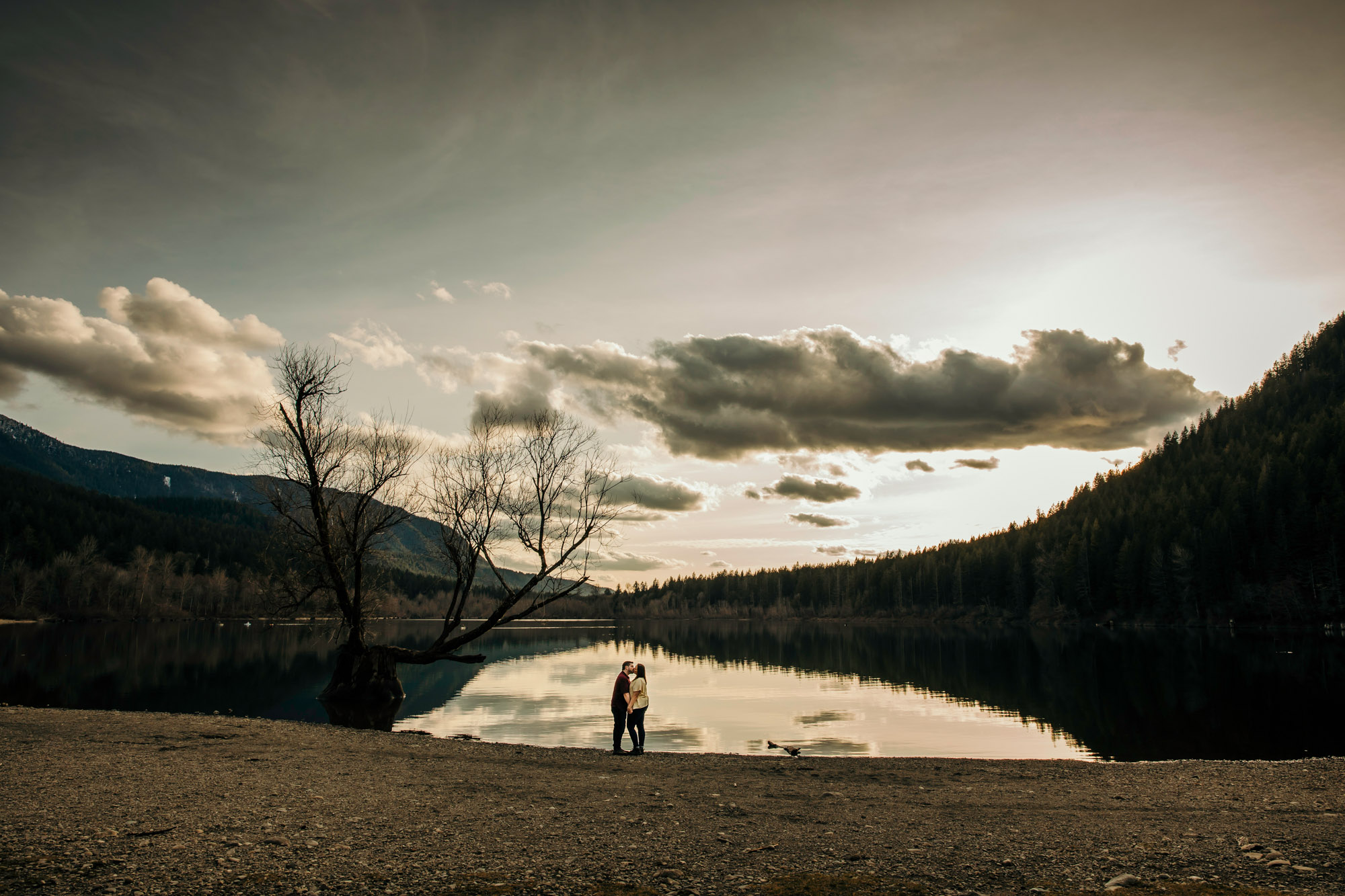 Snoqualmie Falls engagement session by James Thomas Long Photography