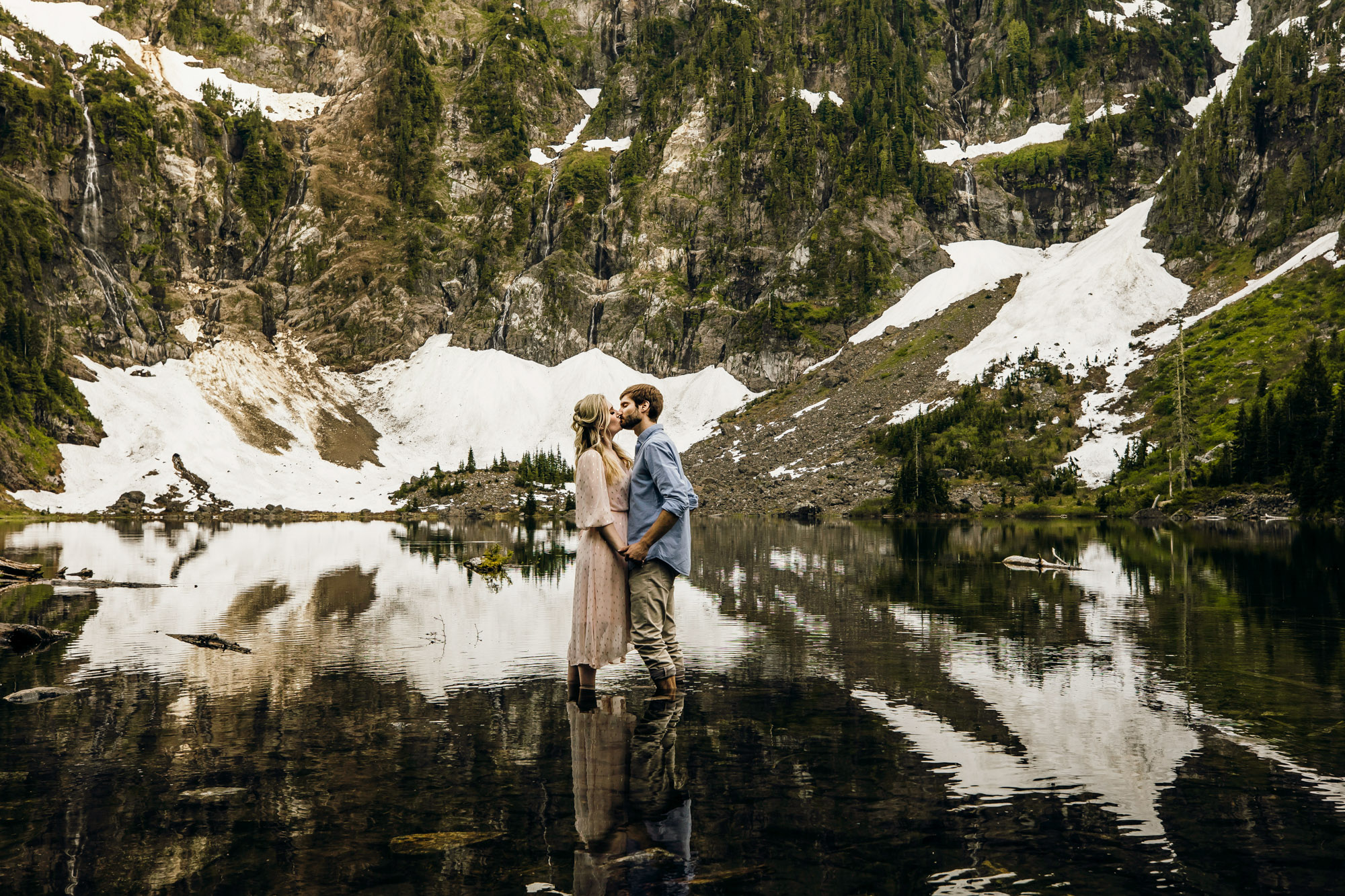 Cascade Mountain adventure engagement session by Seattle wedding photographer James Thomas Long Photography