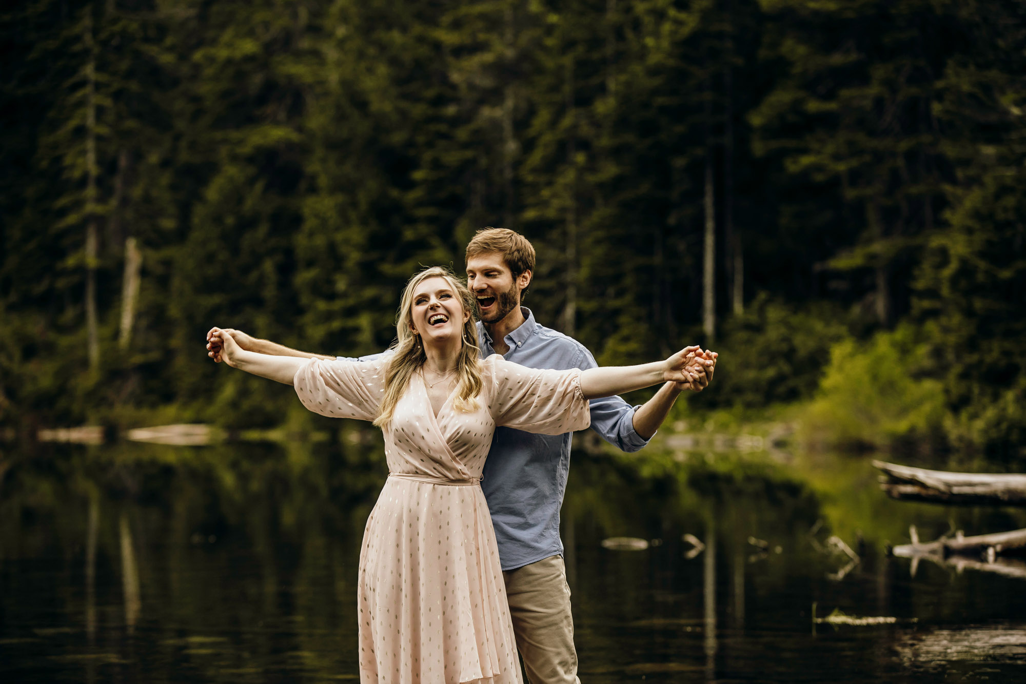 Cascade Mountain adventure engagement session by Seattle wedding photographer James Thomas Long Photography