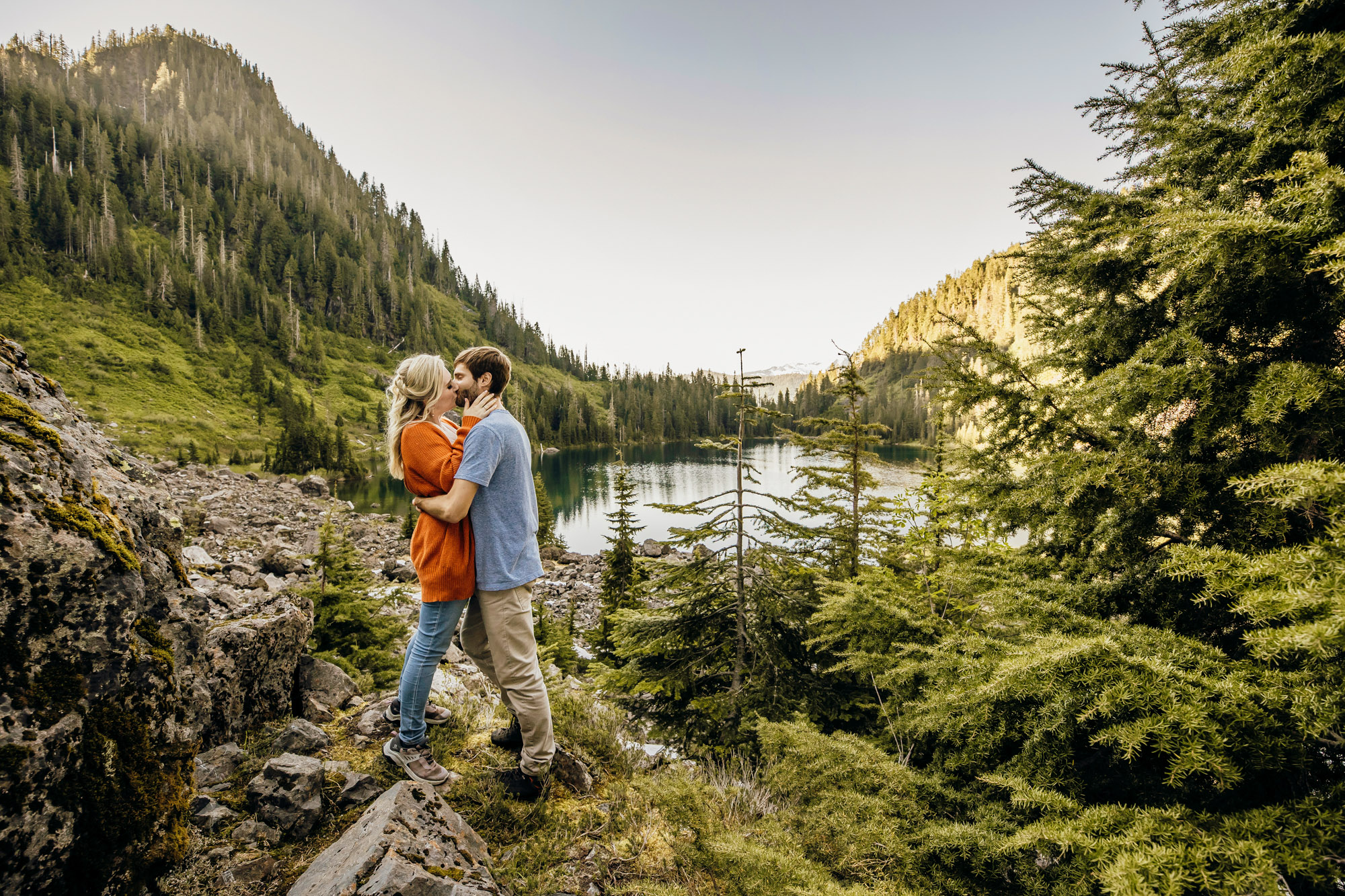 Cascade Mountain adventure engagement session by Seattle wedding photographer James Thomas Long Photography