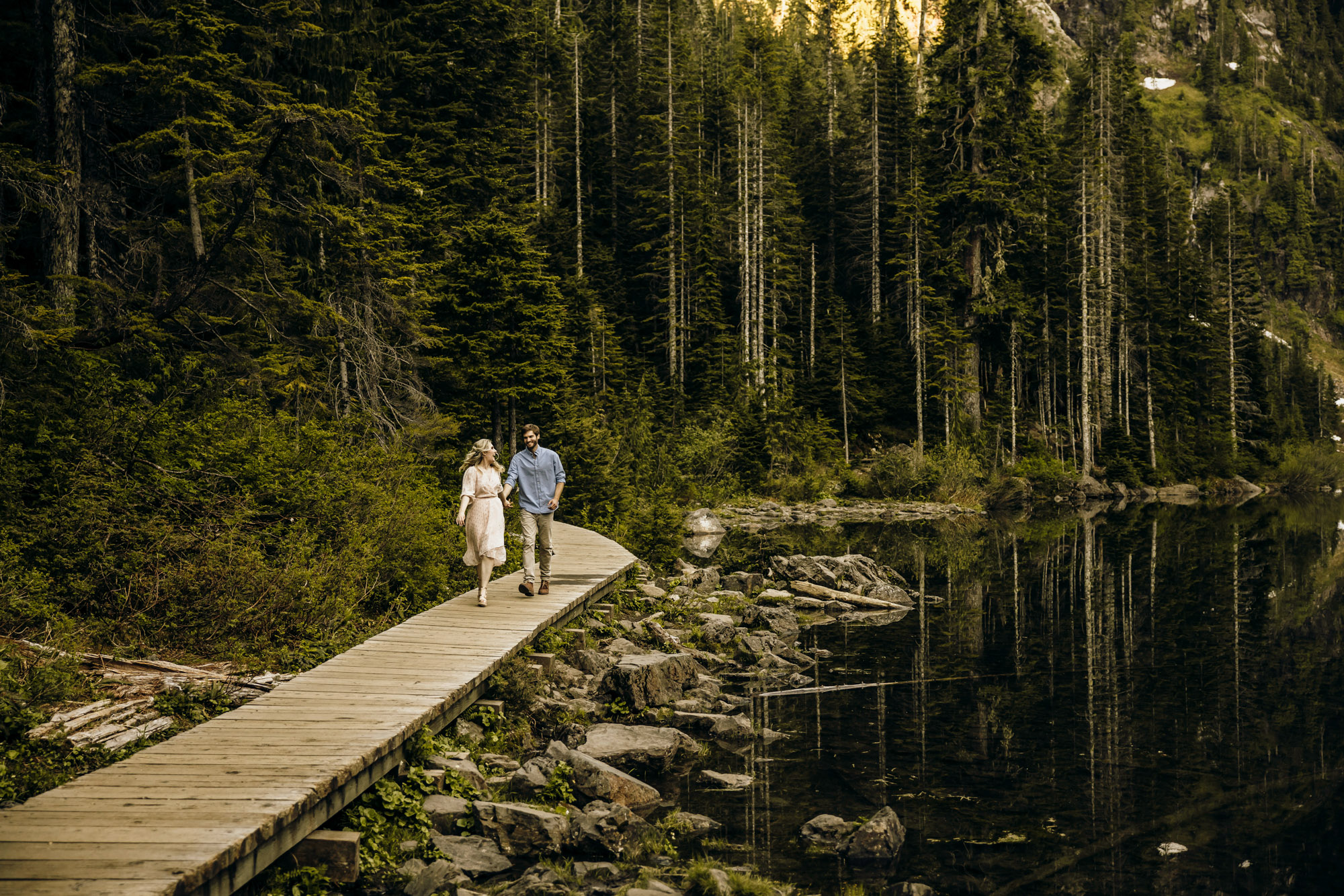 Cascade Mountain adventure engagement session by Seattle wedding photographer James Thomas Long Photography