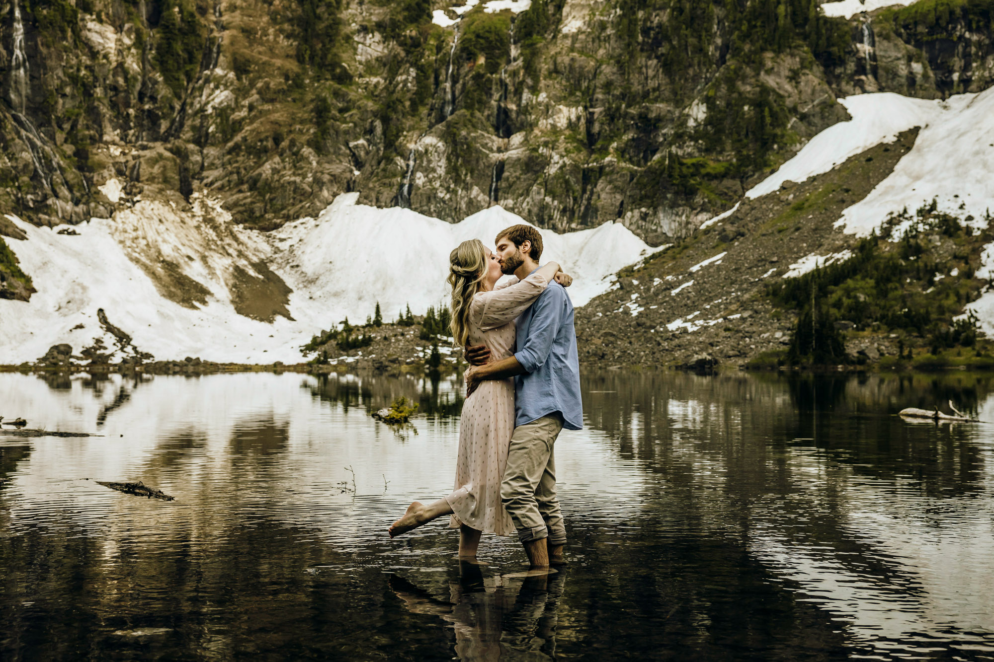 Cascade Mountain adventure engagement session by Seattle wedding photographer James Thomas Long Photography