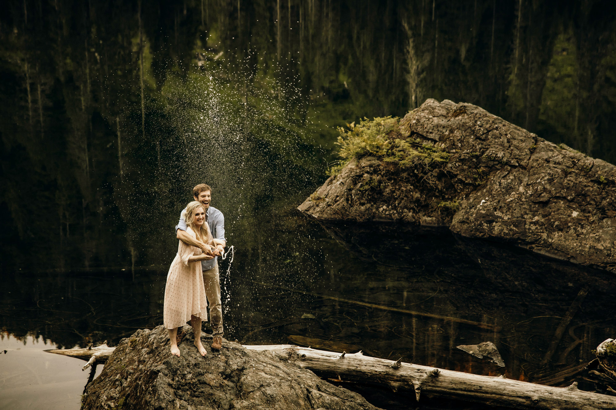 Cascade Mountain adventure engagement session by Seattle wedding photographer James Thomas Long Photography