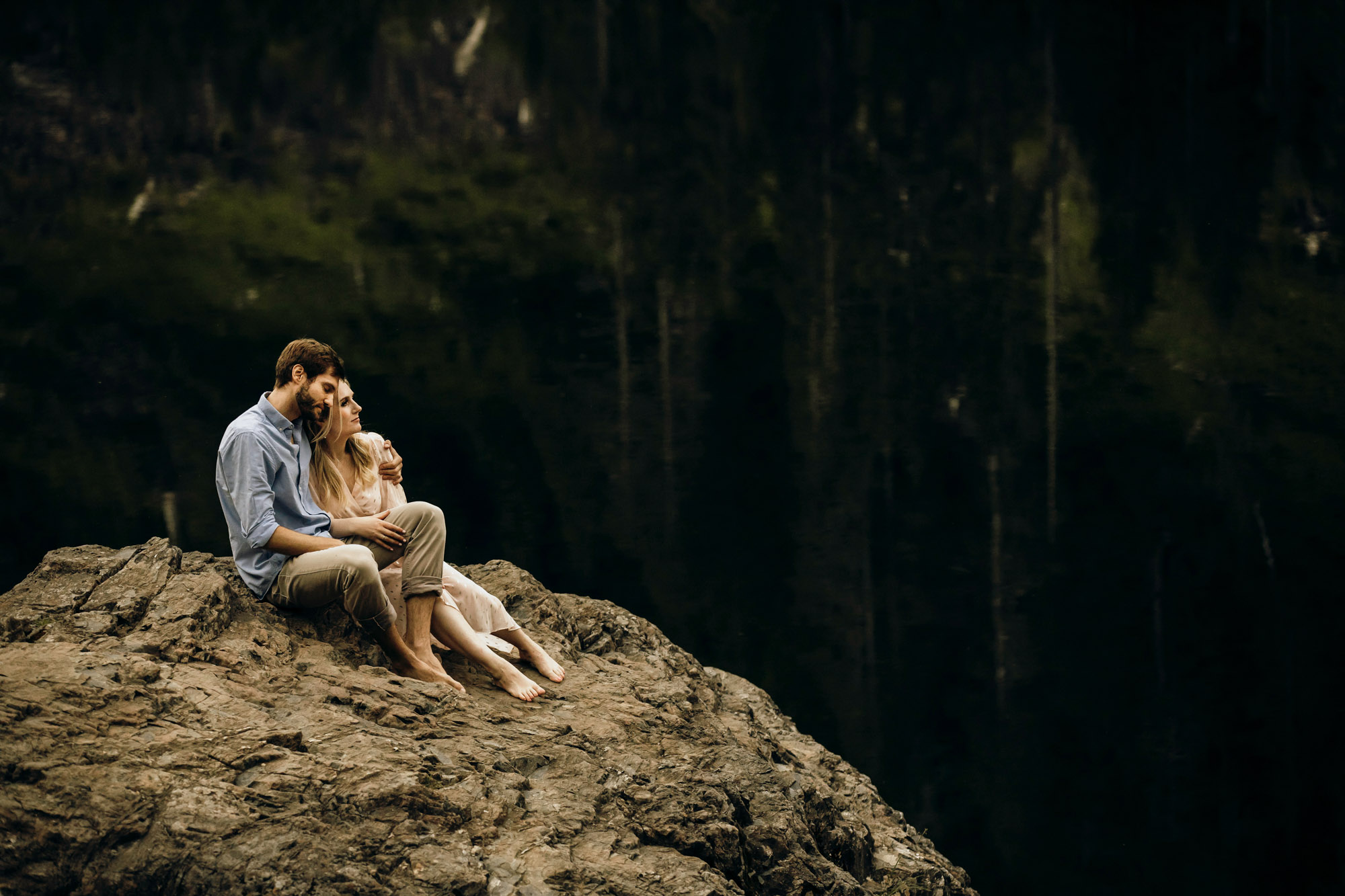 Cascade Mountain adventure engagement session by Seattle wedding photographer James Thomas Long Photography