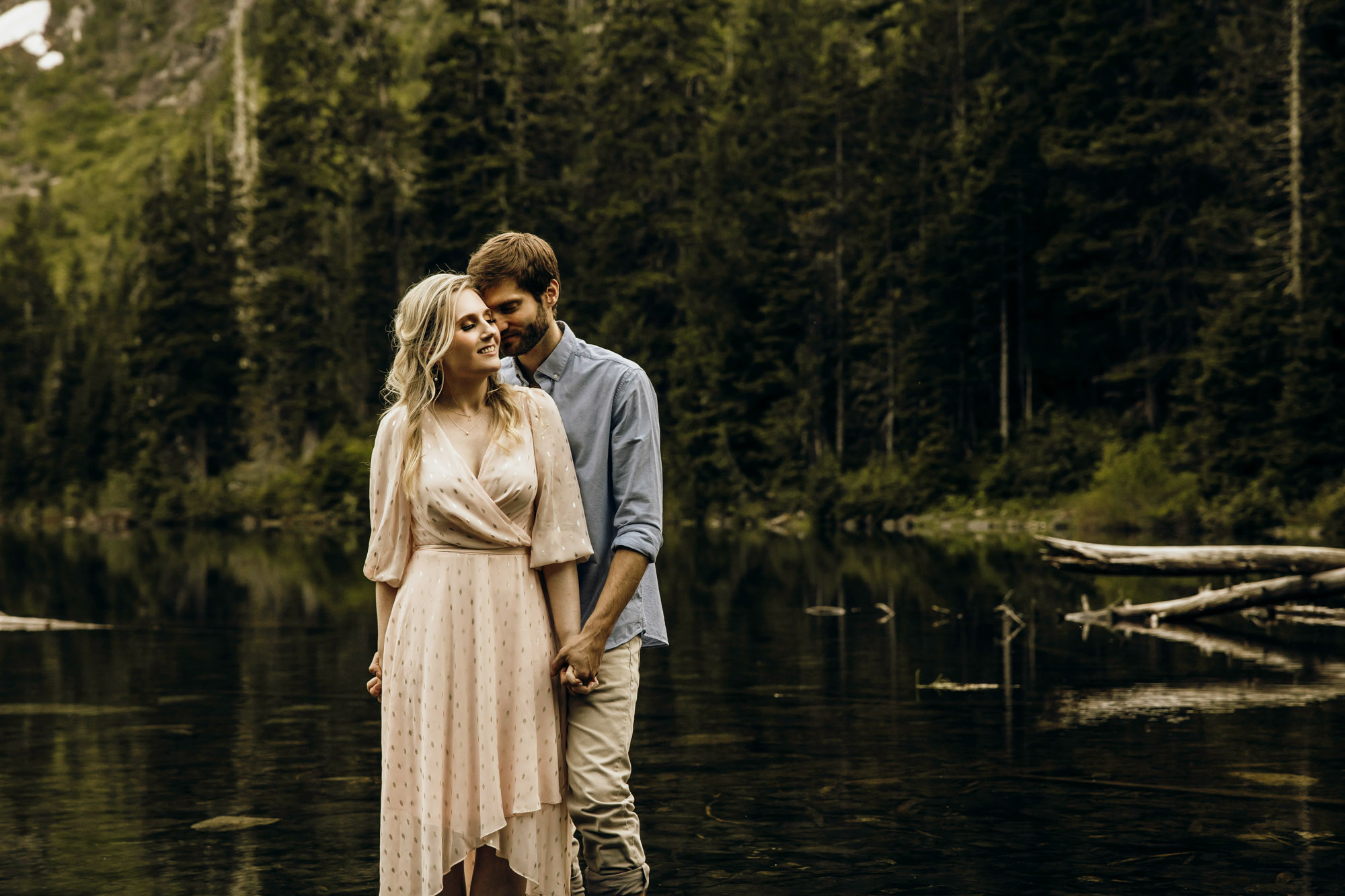 Cascade Mountain adventure engagement session by Seattle wedding photographer James Thomas Long Photography