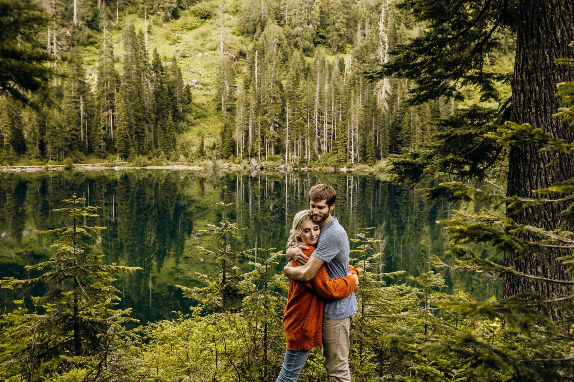 Cascade Mountain adventure engagement session by Seattle wedding photographer James Thomas Long Photography