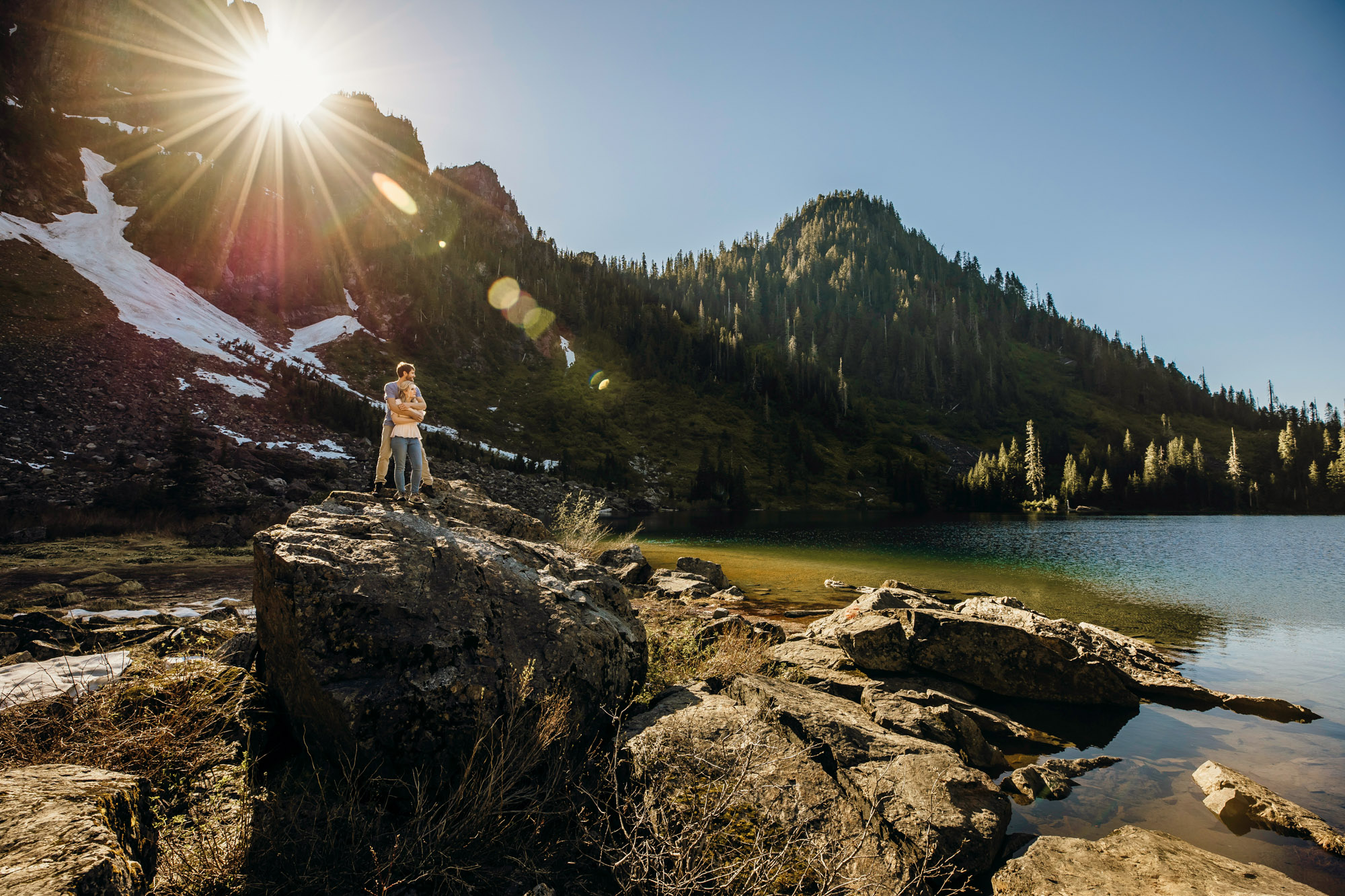 Cascade Mountain adventure engagement session by Seattle wedding photographer James Thomas Long Photography