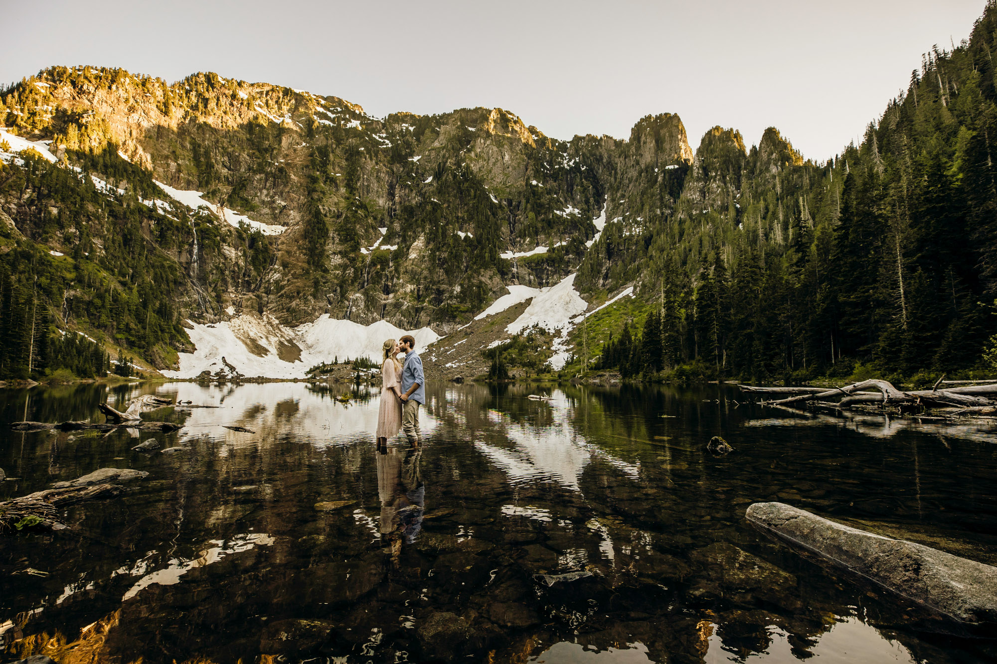 Cascade Mountain adventure engagement session by Seattle wedding photographer James Thomas Long Photography