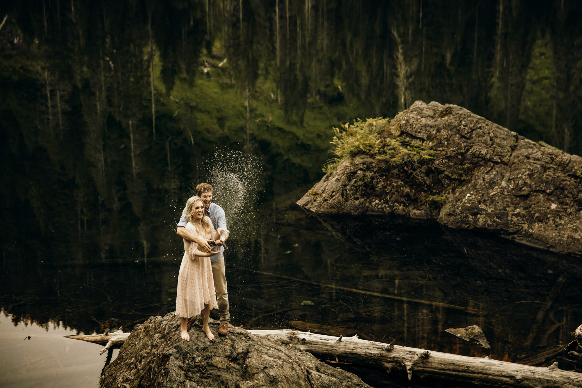 Cascade Mountain adventure engagement session by Seattle wedding photographer James Thomas Long Photography