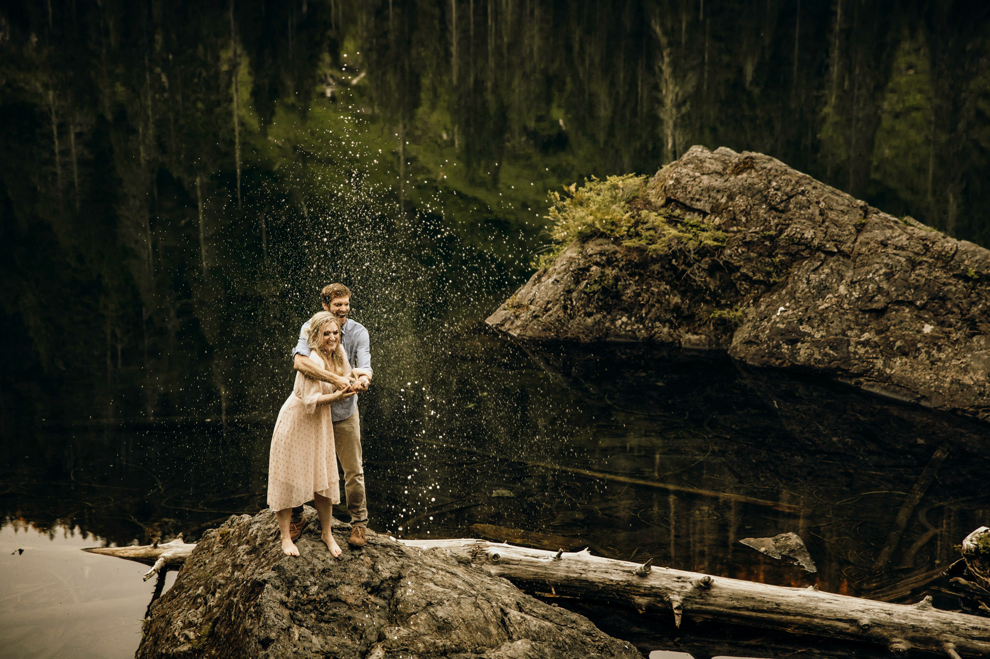 Cascade Mountain adventure engagement session by Seattle wedding photographer James Thomas Long Photography