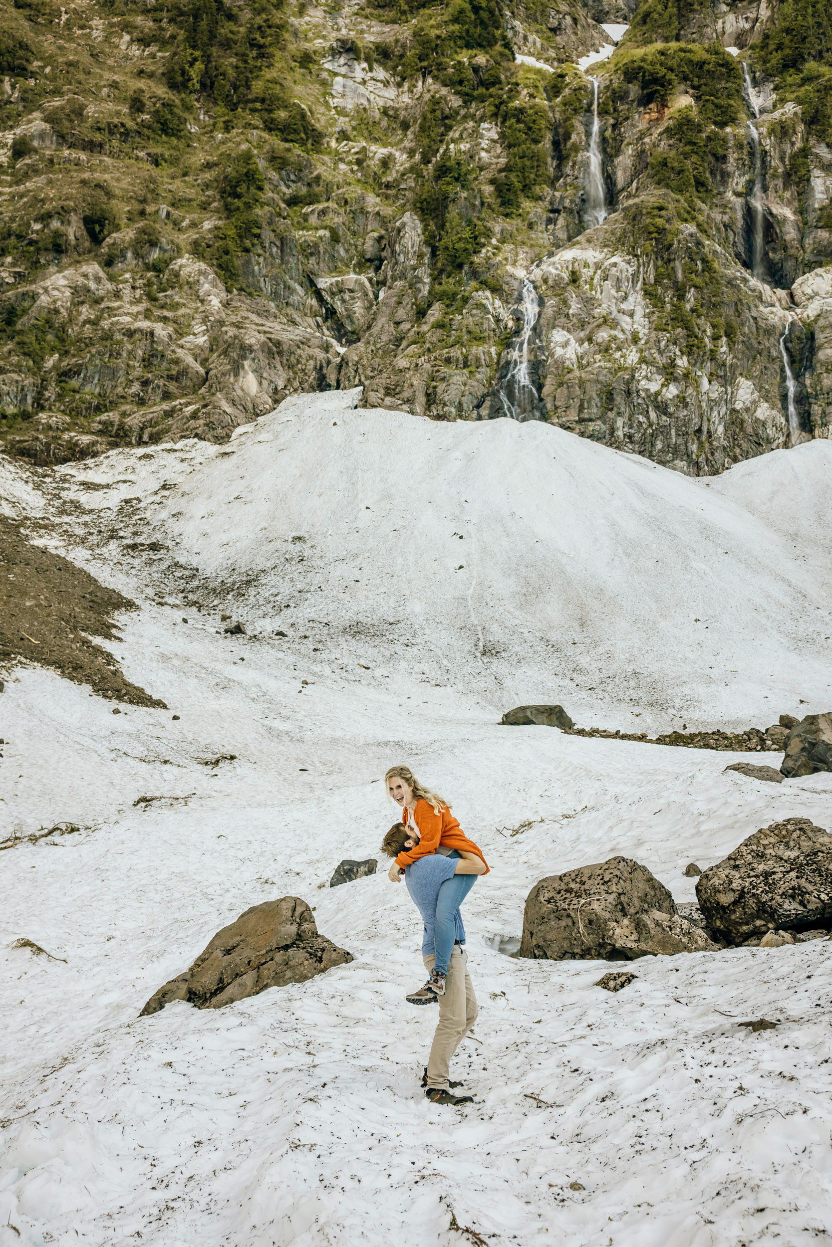 Cascade Mountain adventure engagement session by Seattle wedding photographer James Thomas Long Photography