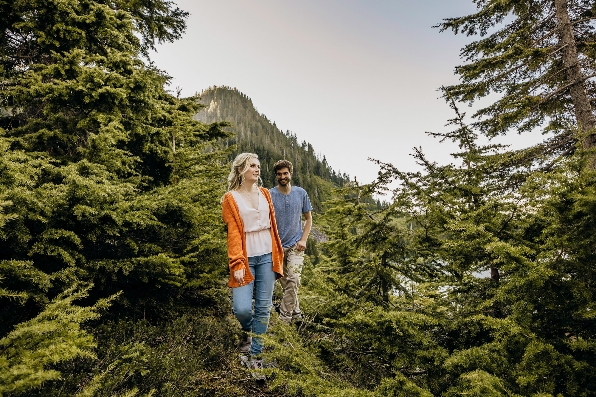 Cascade Mountain adventure engagement session by Seattle wedding photographer James Thomas Long Photography