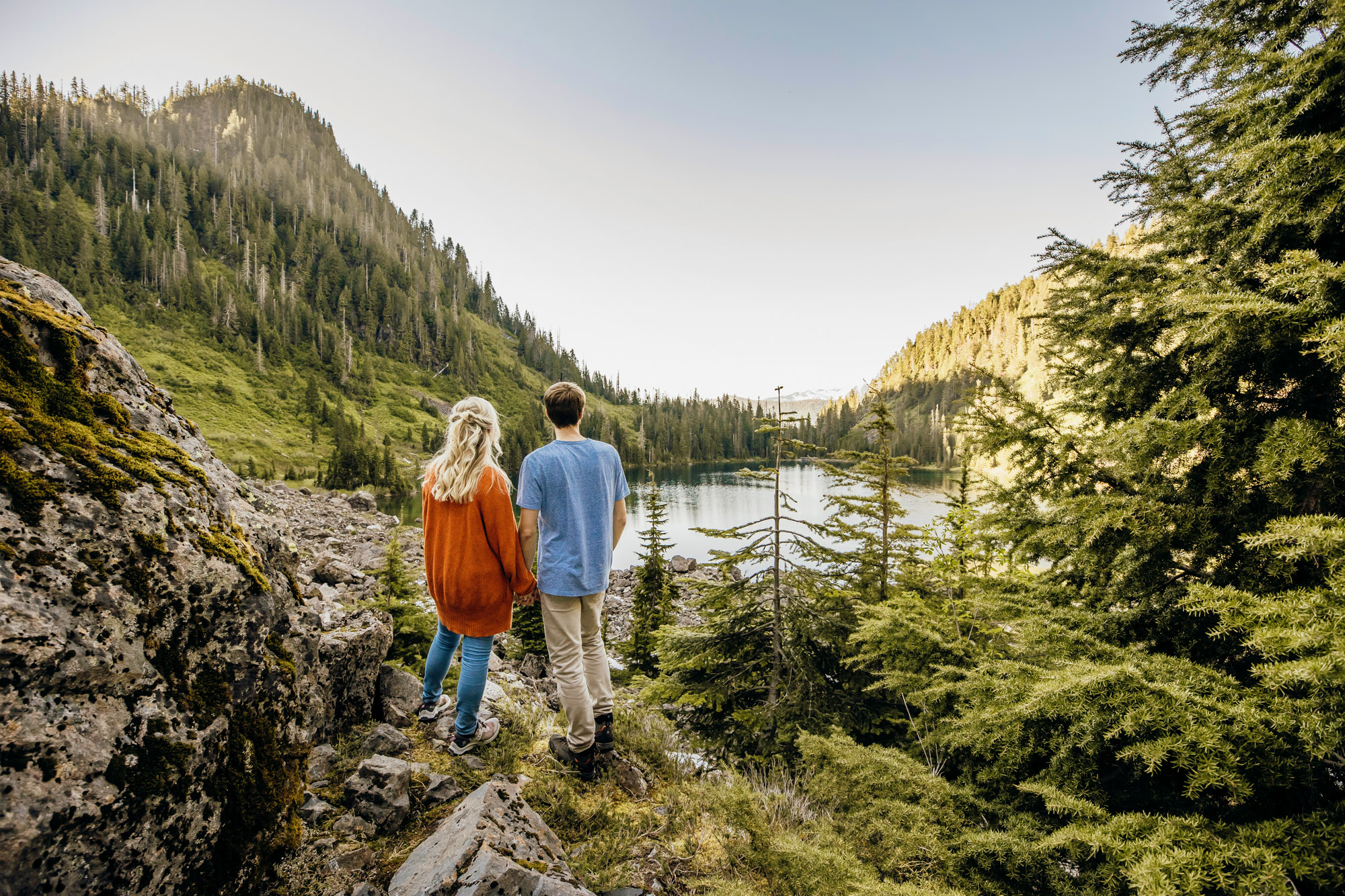 Cascade Mountain adventure engagement session by Seattle wedding photographer James Thomas Long Photography