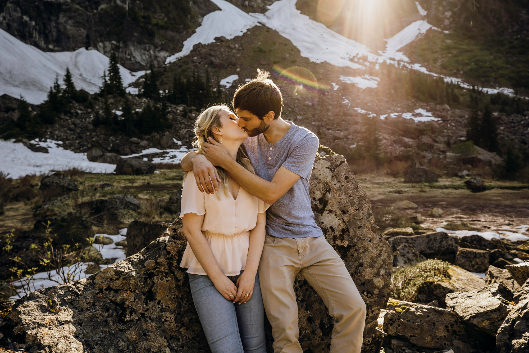 Cascade Mountain adventure engagement session by Seattle wedding photographer James Thomas Long Photography