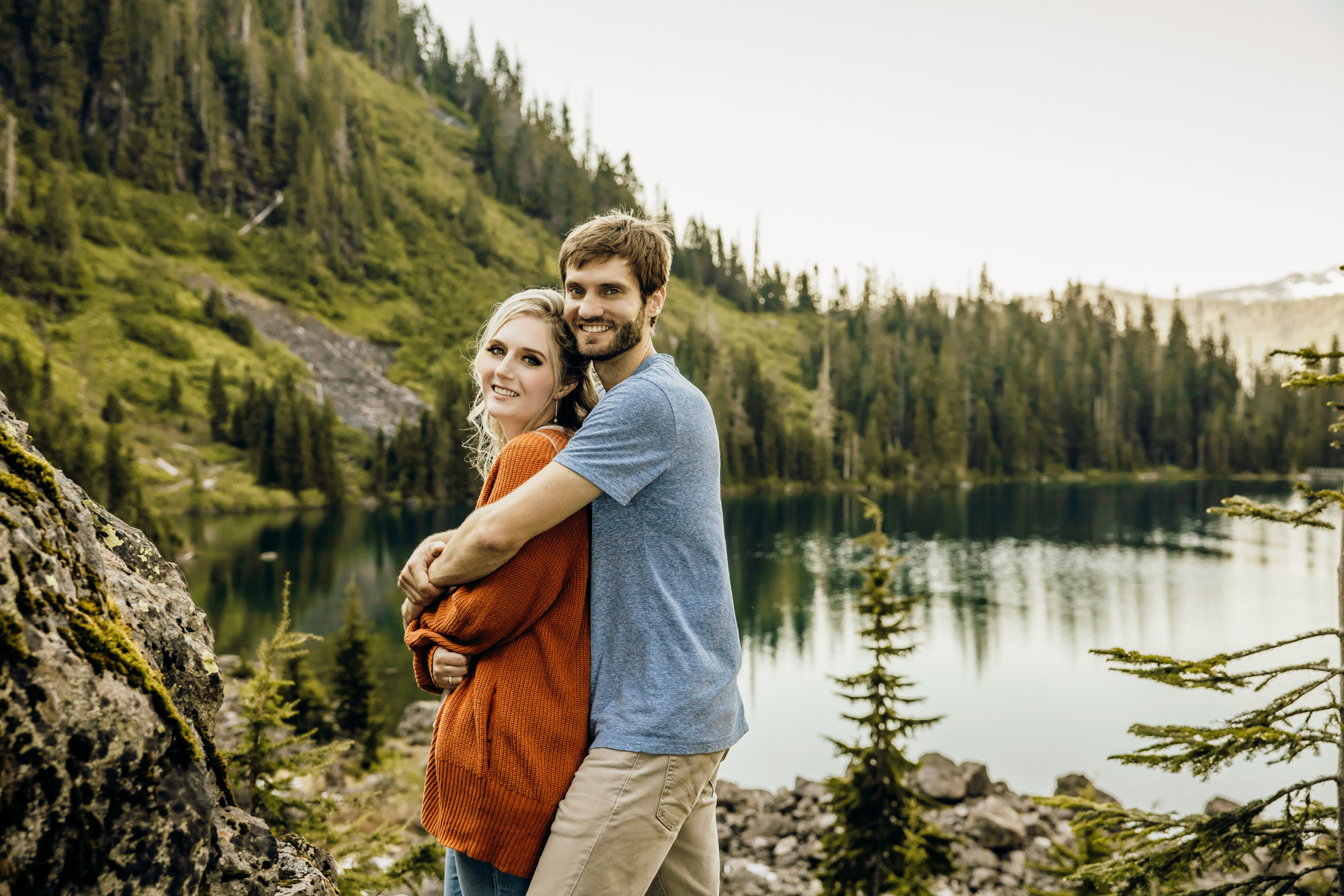 Cascade Mountain adventure engagement session by Seattle wedding photographer James Thomas Long Photography