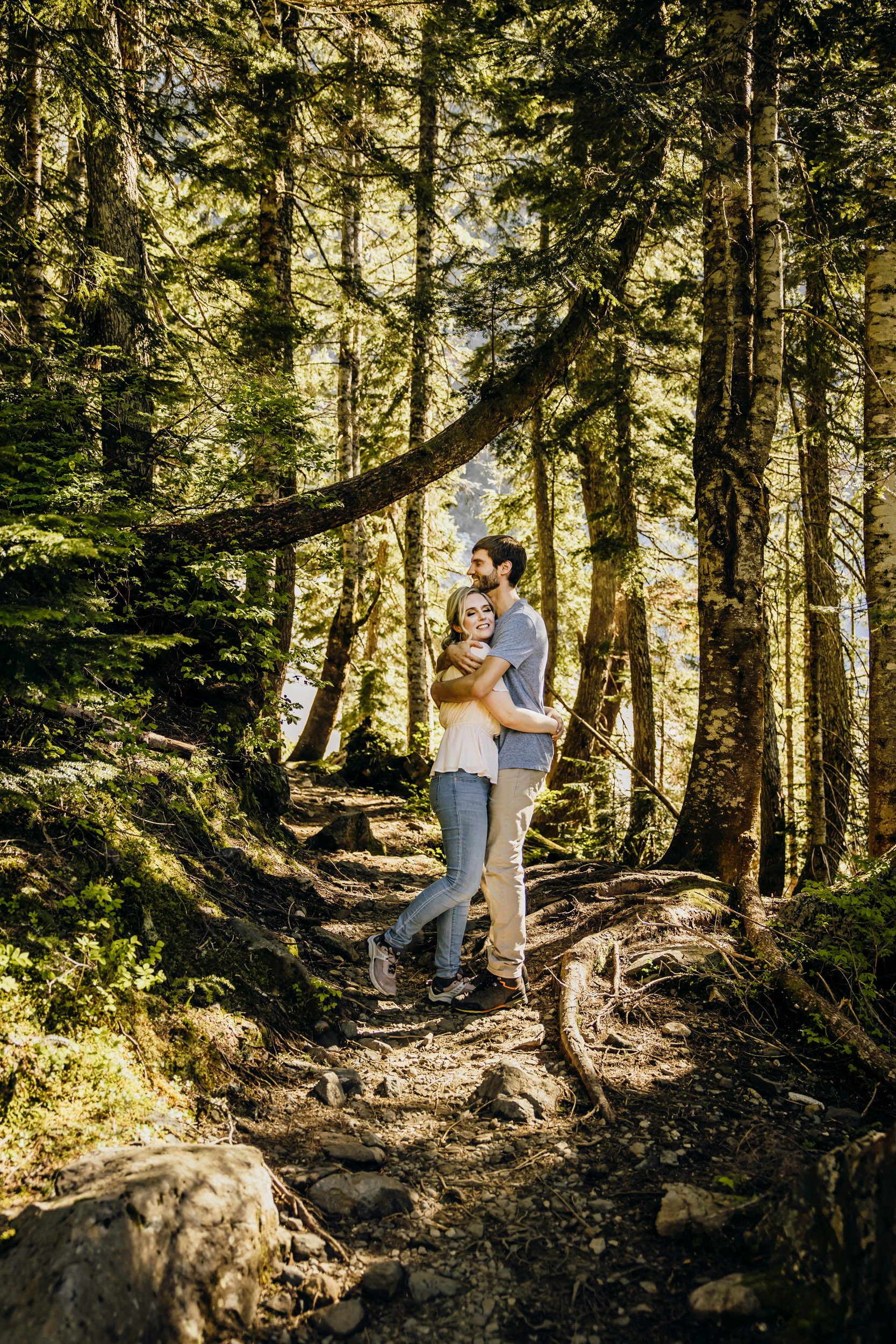 Cascade Mountain adventure engagement session by Seattle wedding photographer James Thomas Long Photography