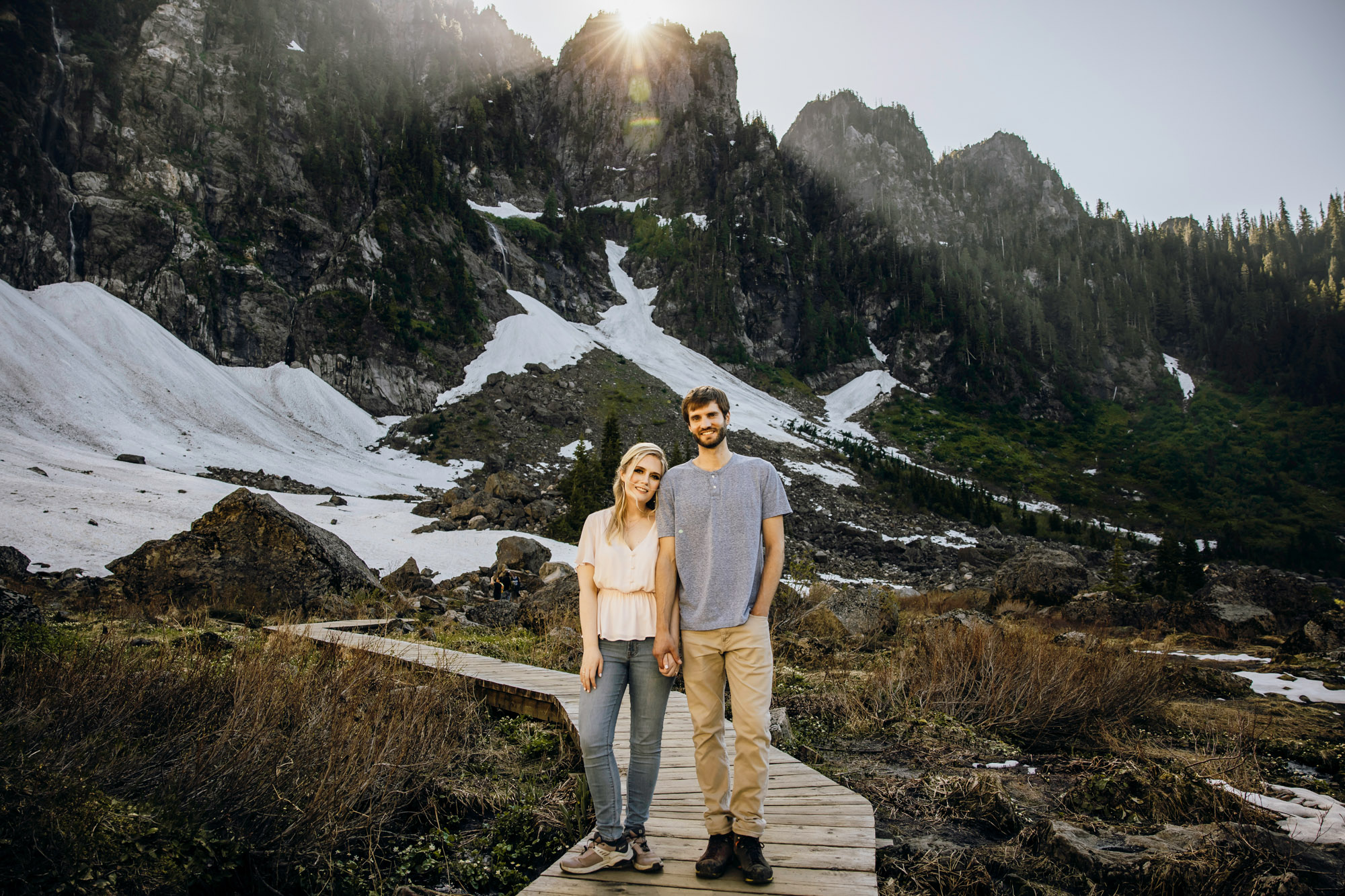 Cascade Mountain adventure engagement session by Seattle wedding photographer James Thomas Long Photography