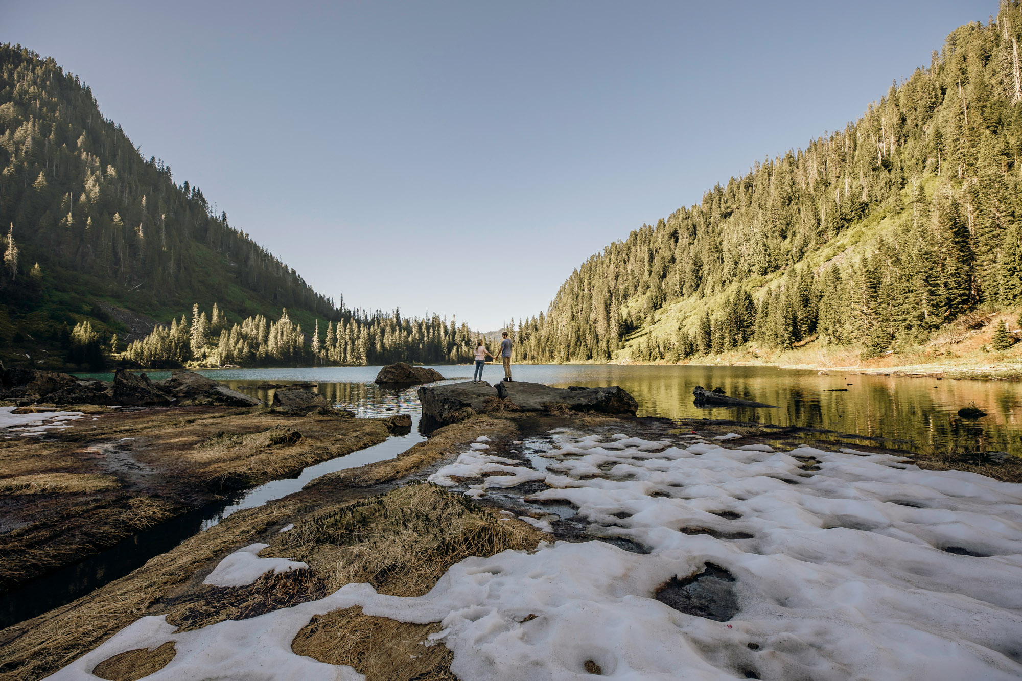 Cascade Mountain adventure engagement session by Seattle wedding photographer James Thomas Long Photography