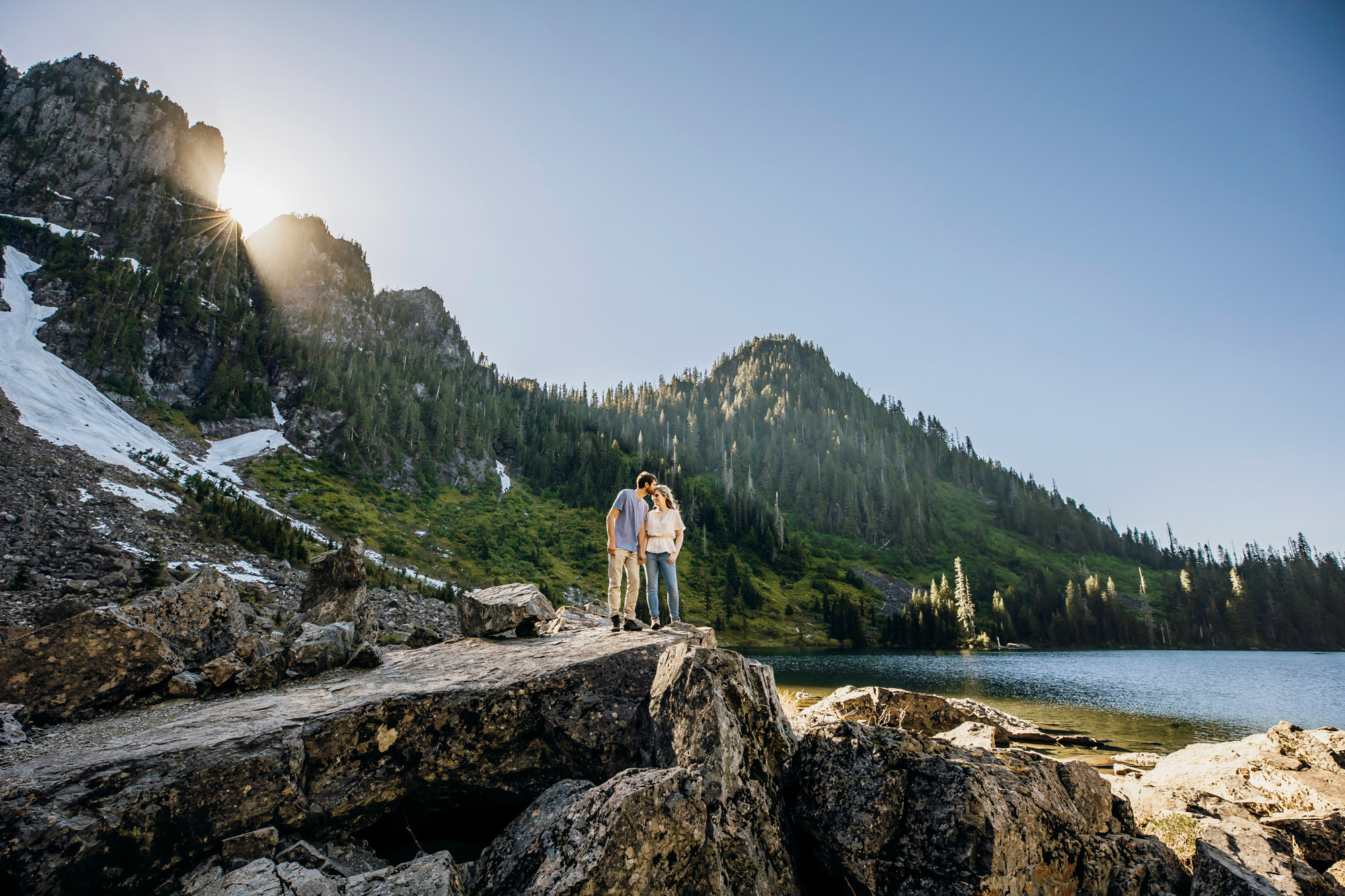 Cascade Mountain adventure engagement session by Seattle wedding photographer James Thomas Long Photography