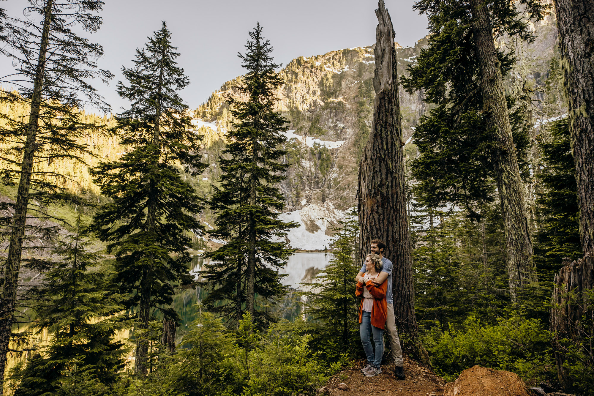 Cascade Mountain adventure engagement session by Seattle wedding photographer James Thomas Long Photography