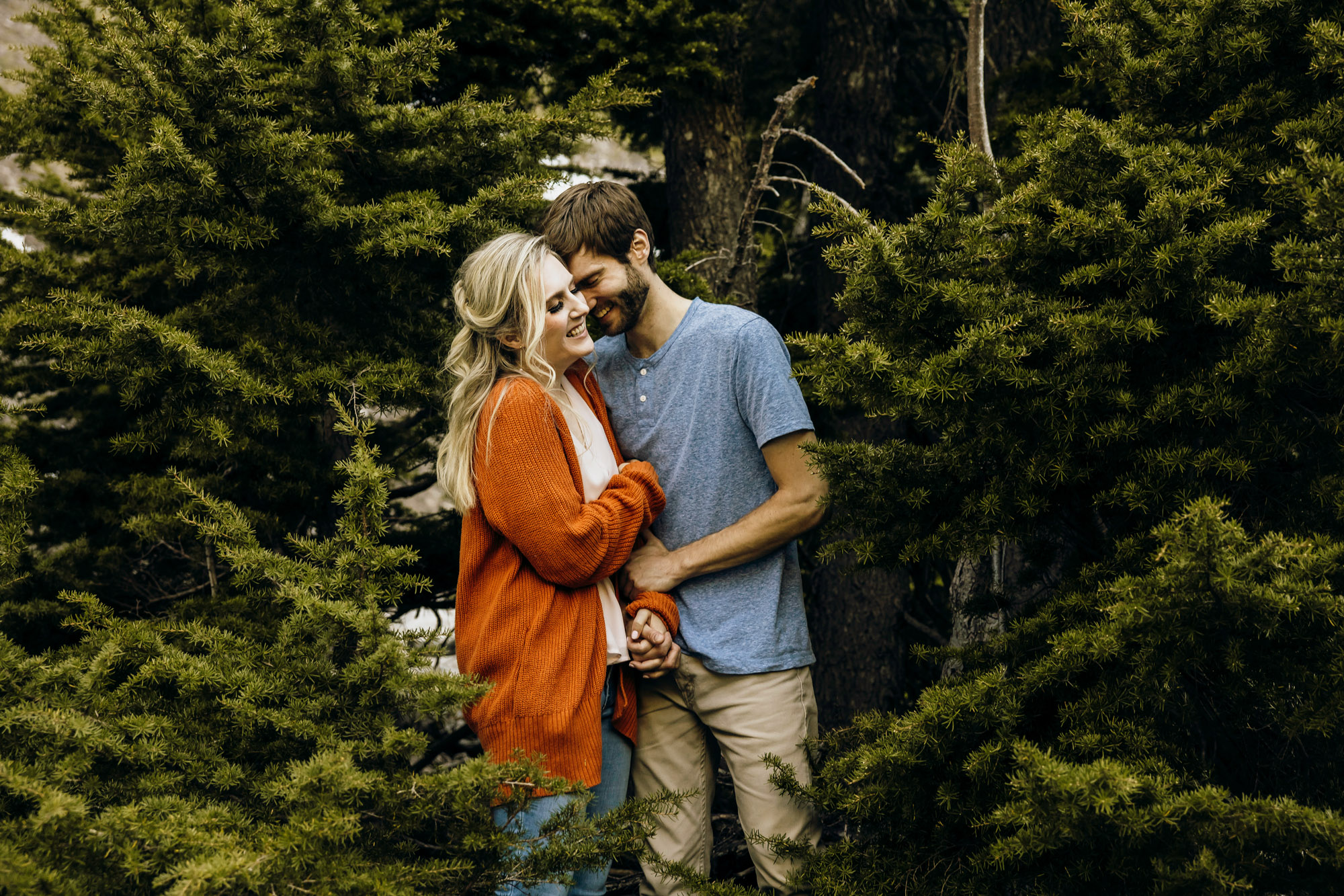 Cascade Mountain adventure engagement session by Seattle wedding photographer James Thomas Long Photography