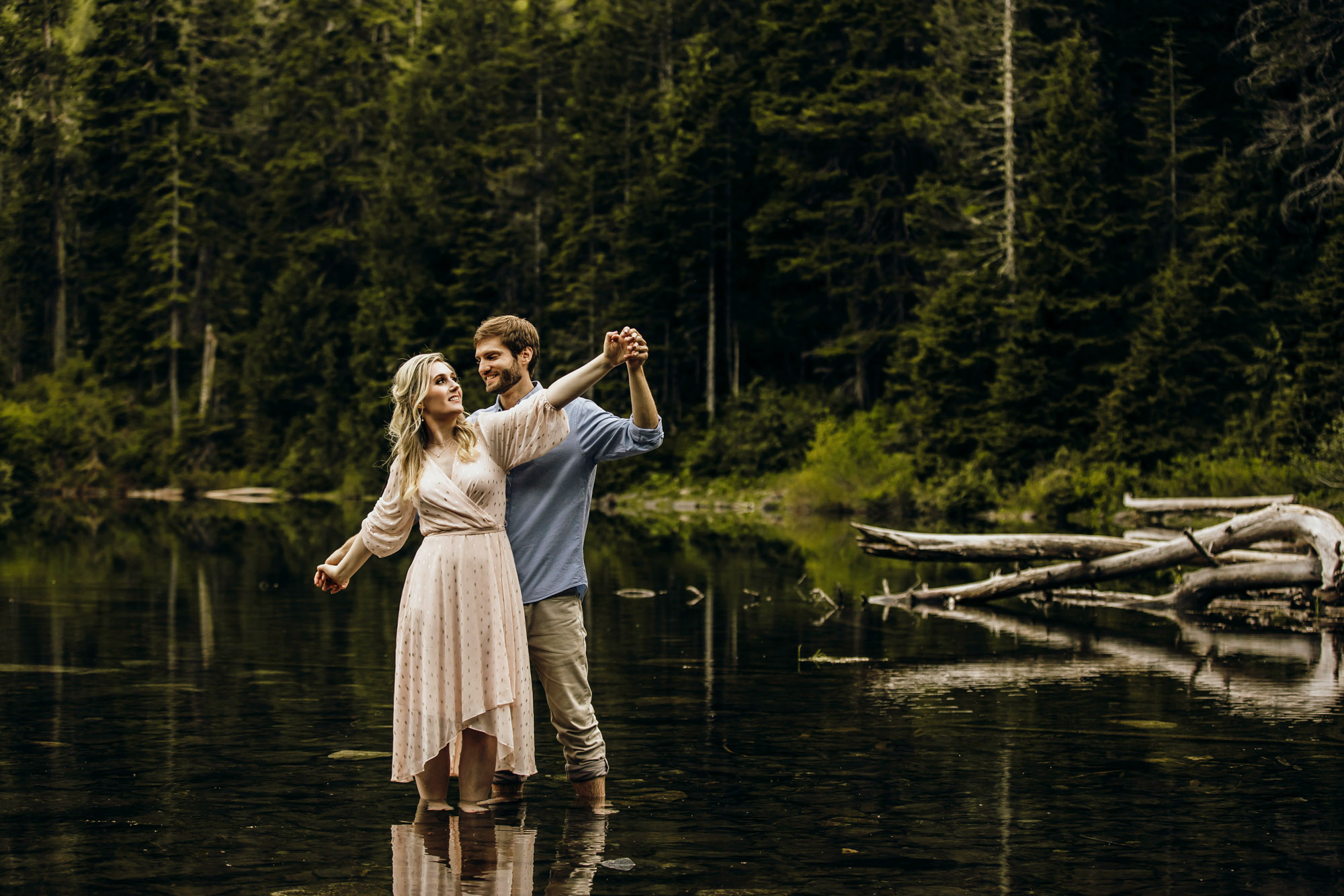 Cascade Mountain adventure engagement session by Seattle wedding photographer James Thomas Long Photography