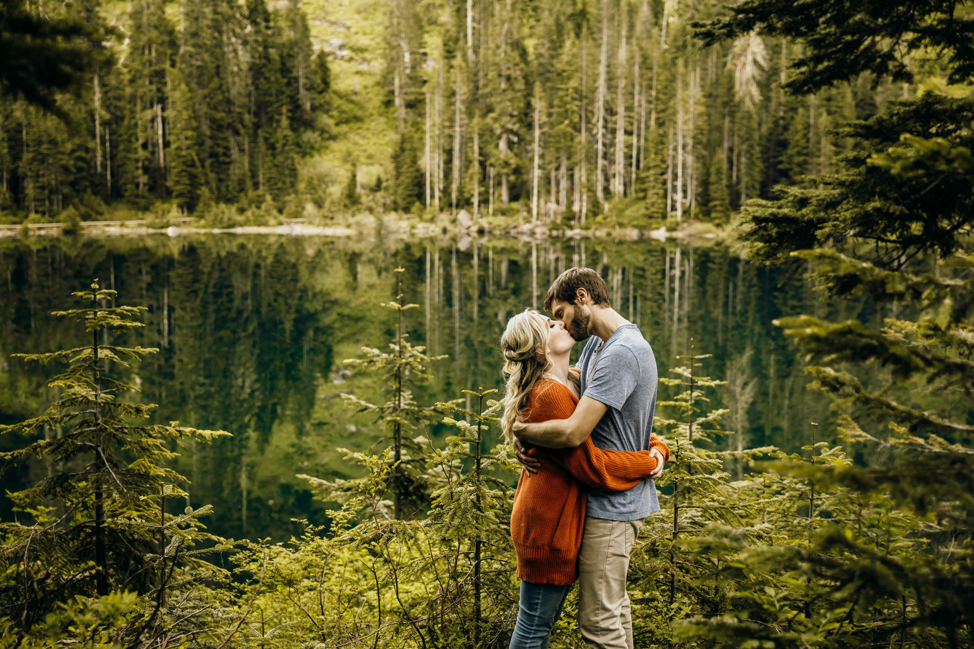 Cascade Mountain adventure engagement session by Seattle wedding photographer James Thomas Long Photography