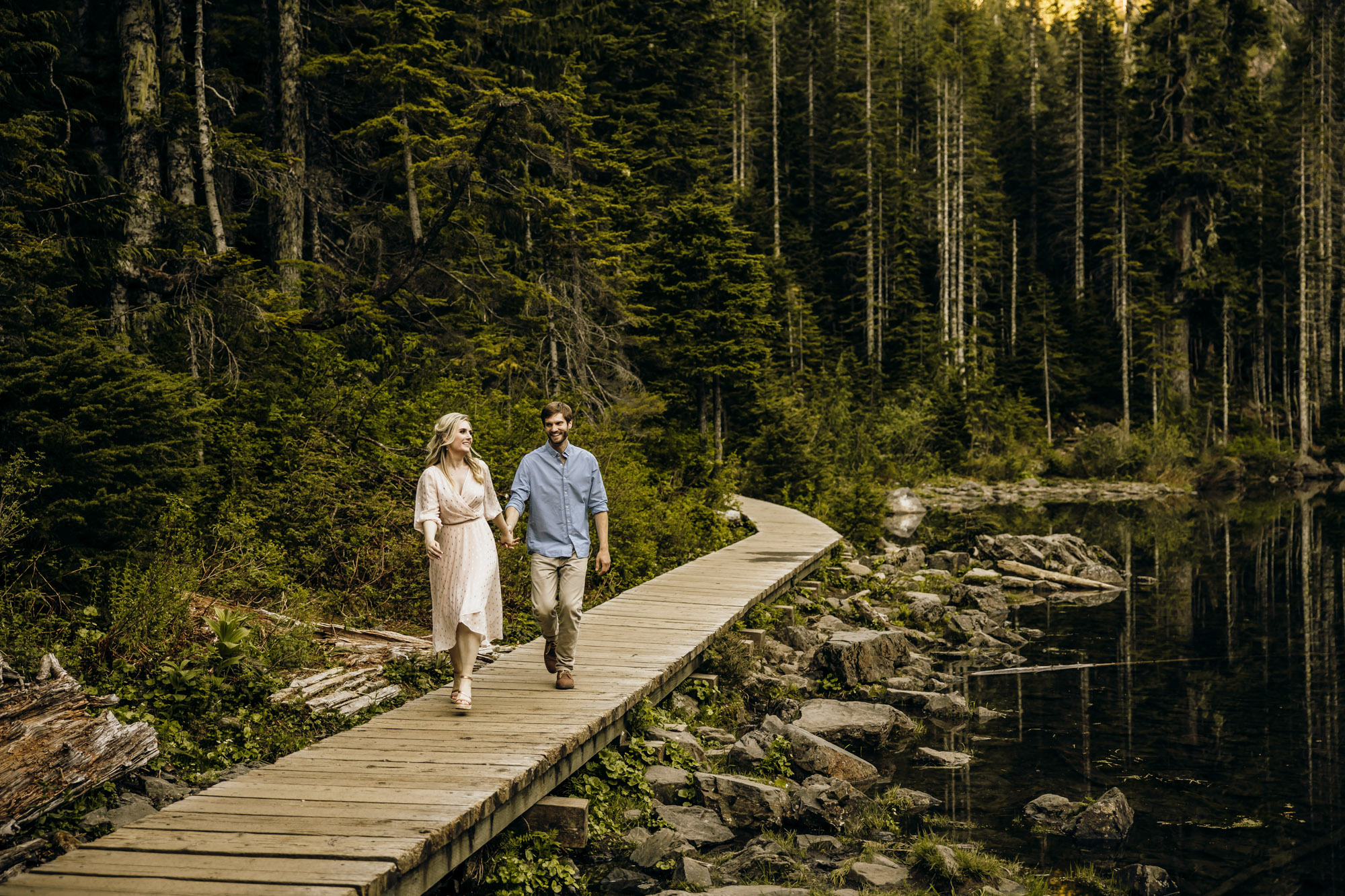 Cascade Mountain adventure engagement session by Seattle wedding photographer James Thomas Long Photography