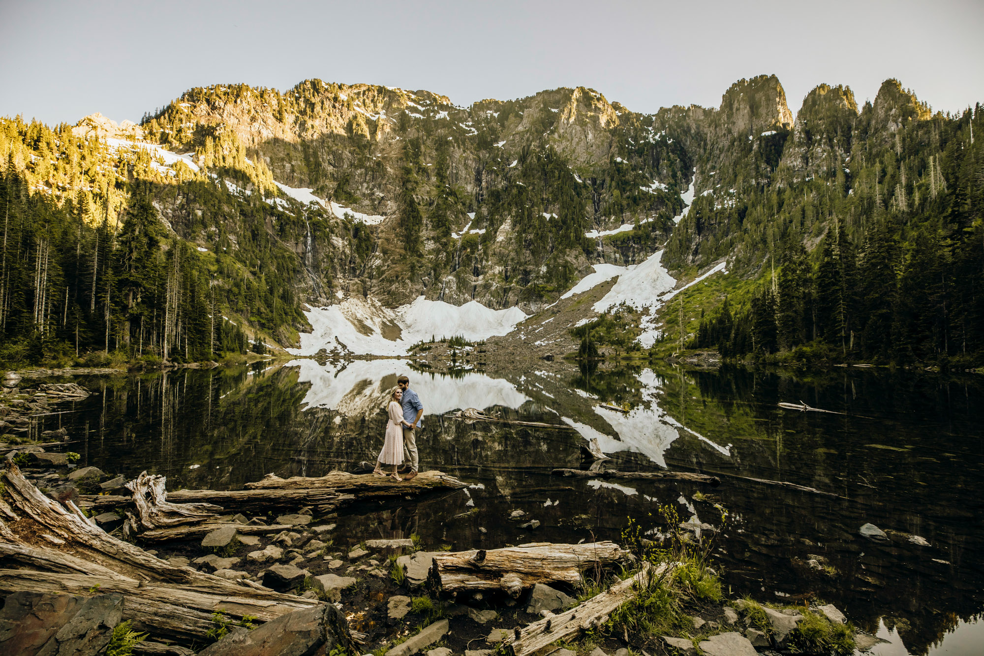 Cascade Mountain adventure engagement session by Seattle wedding photographer James Thomas Long Photography