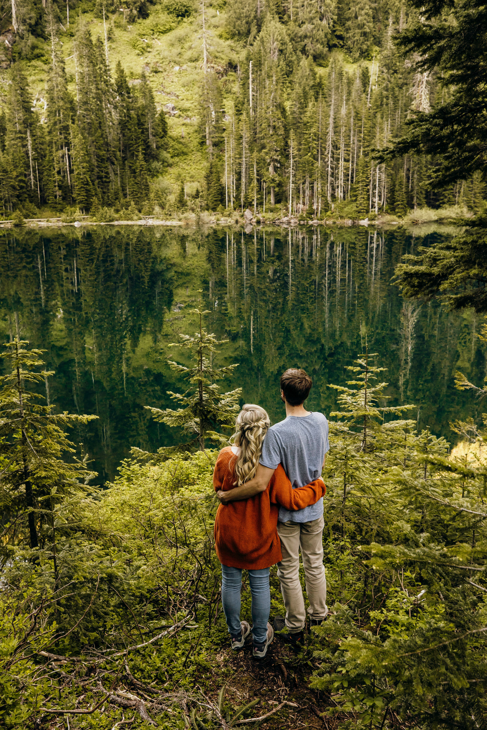 Cascade Mountain adventure engagement session by Seattle wedding photographer James Thomas Long Photography