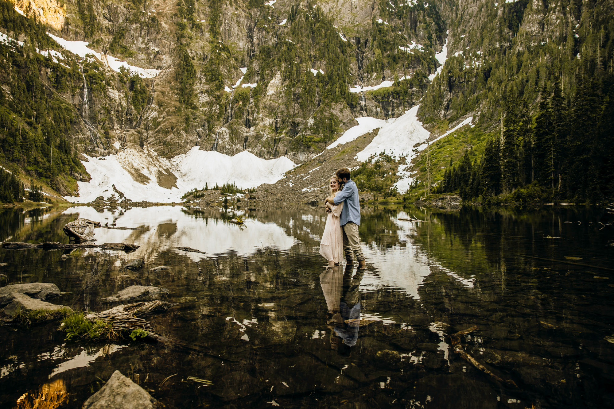 Cascade Mountain adventure engagement session by Seattle wedding photographer James Thomas Long Photography