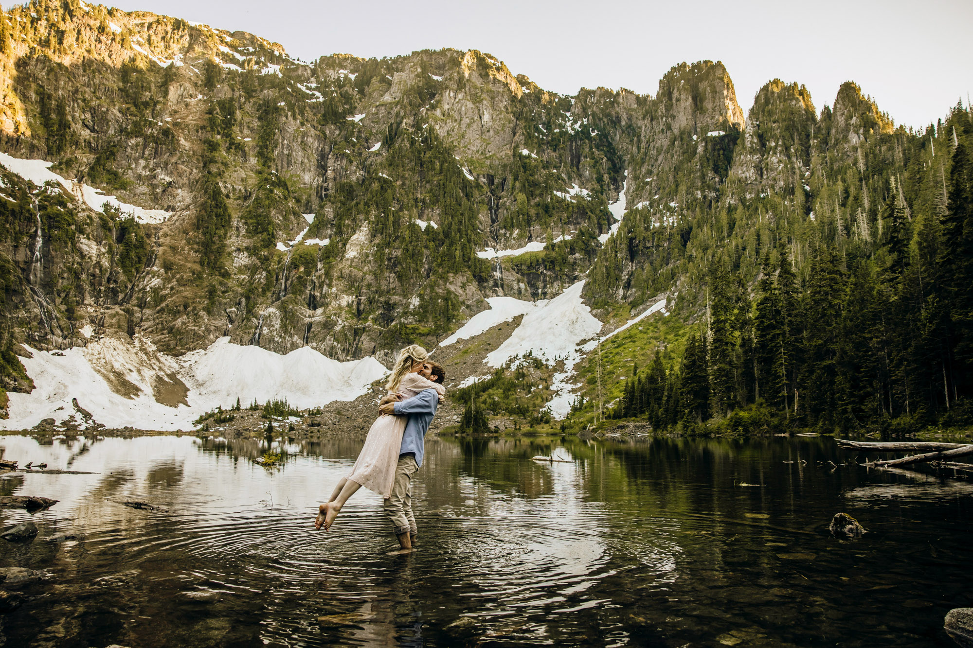 Cascade Mountain adventure engagement session by Seattle wedding photographer James Thomas Long Photography