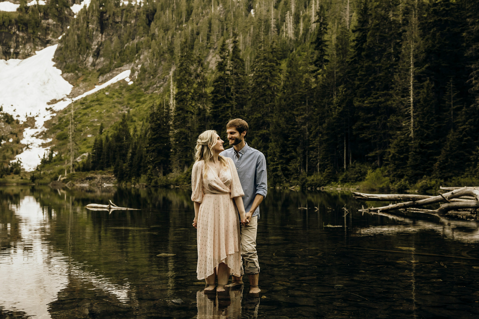 Cascade Mountain adventure engagement session by Seattle wedding photographer James Thomas Long Photography