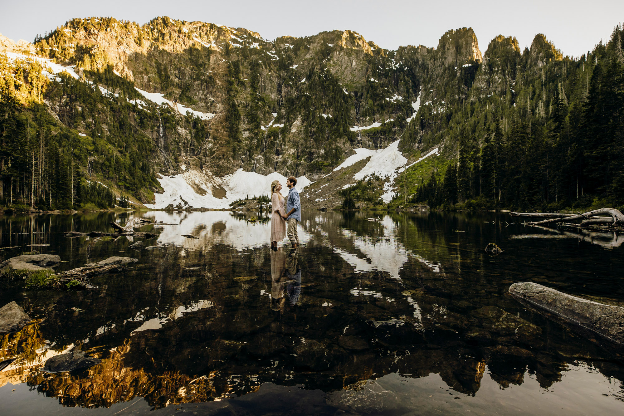 Cascade Mountain adventure engagement session by Seattle wedding photographer James Thomas Long Photography