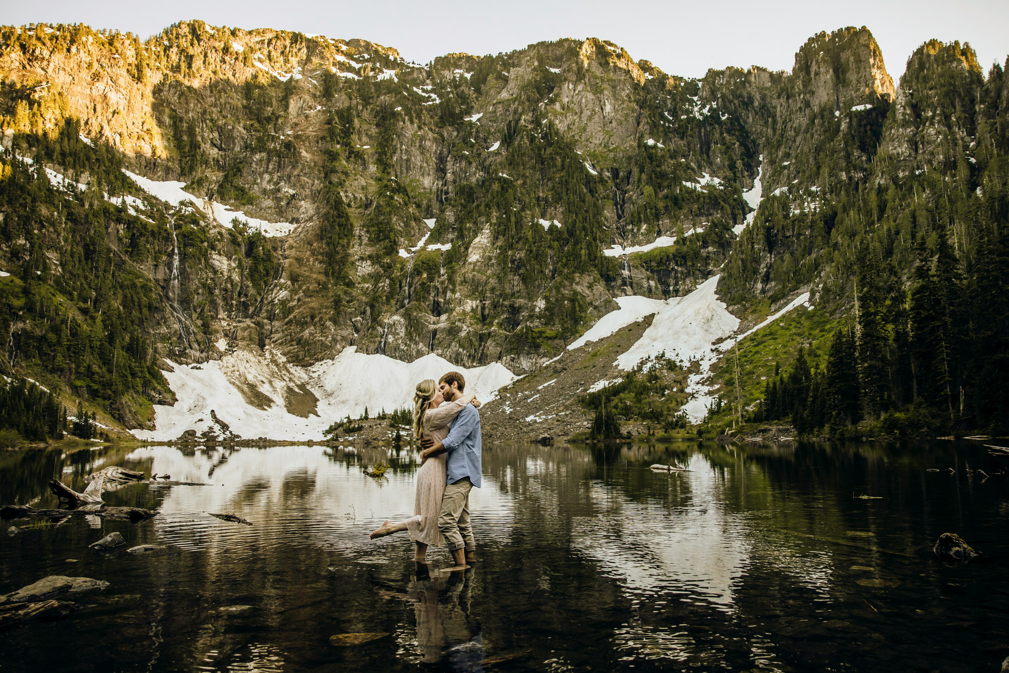 Cascade Mountain adventure engagement session by Seattle wedding photographer James Thomas Long Photography