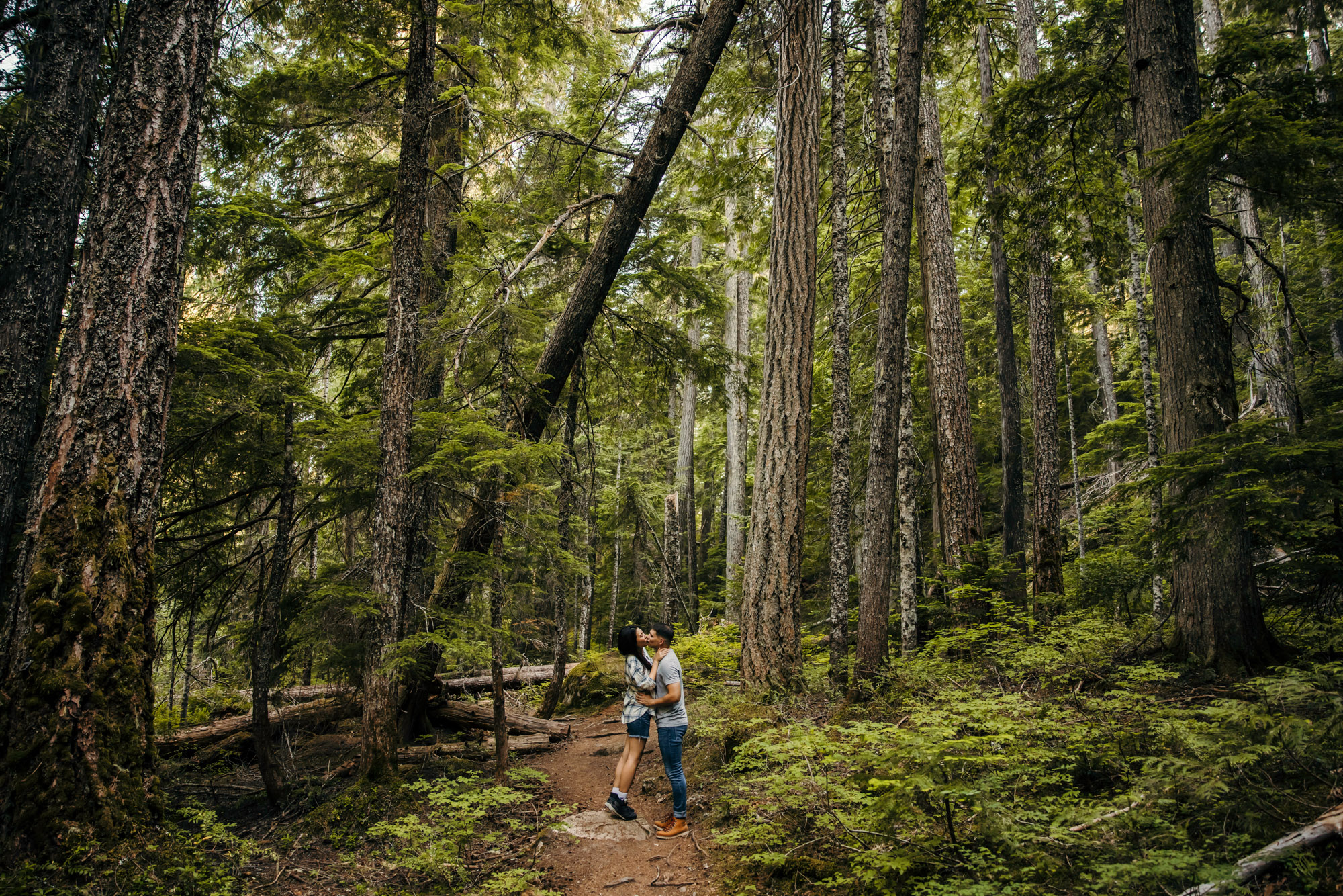 Snoqualmie Pass adventure engagement session by Snoqualmie wedding photographer James Thomas Long Photography