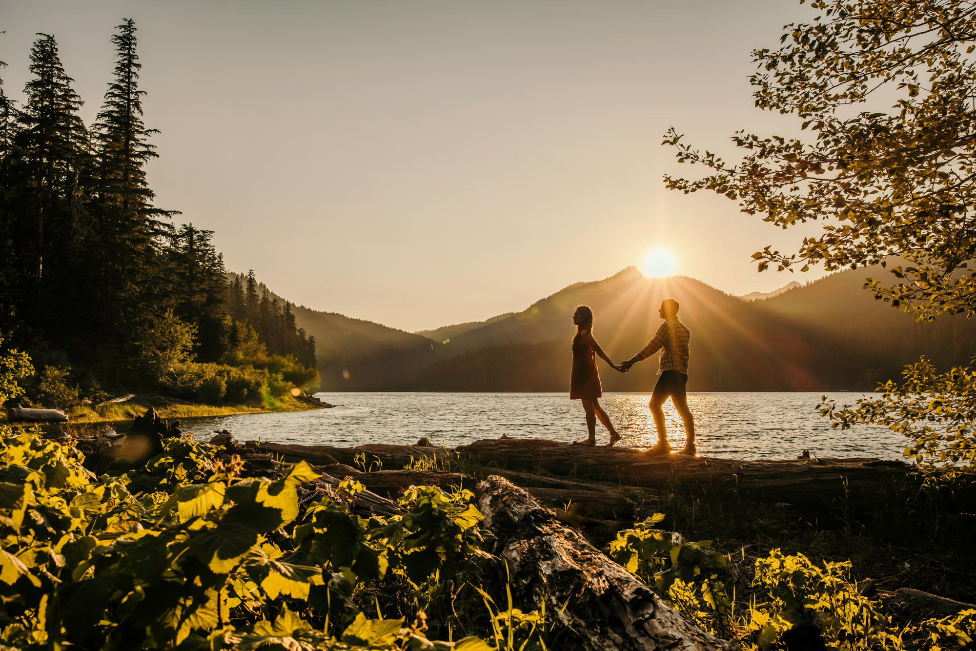 Snoqualmie Pass adventure engagement session by Snoqualmie wedding photographer James Thomas Long Photography