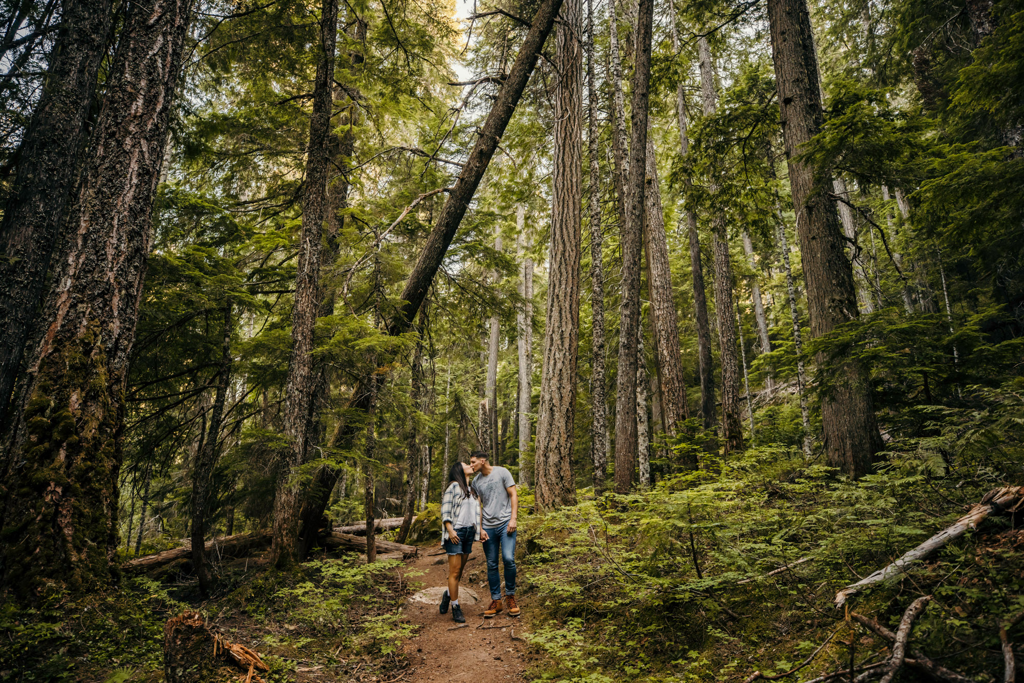 Snoqualmie Pass adventure engagement session by Snoqualmie wedding photographer James Thomas Long Photography