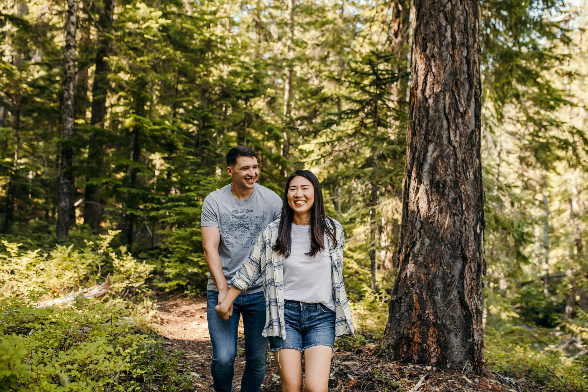 Snoqualmie Pass adventure engagement session by Snoqualmie wedding photographer James Thomas Long Photography