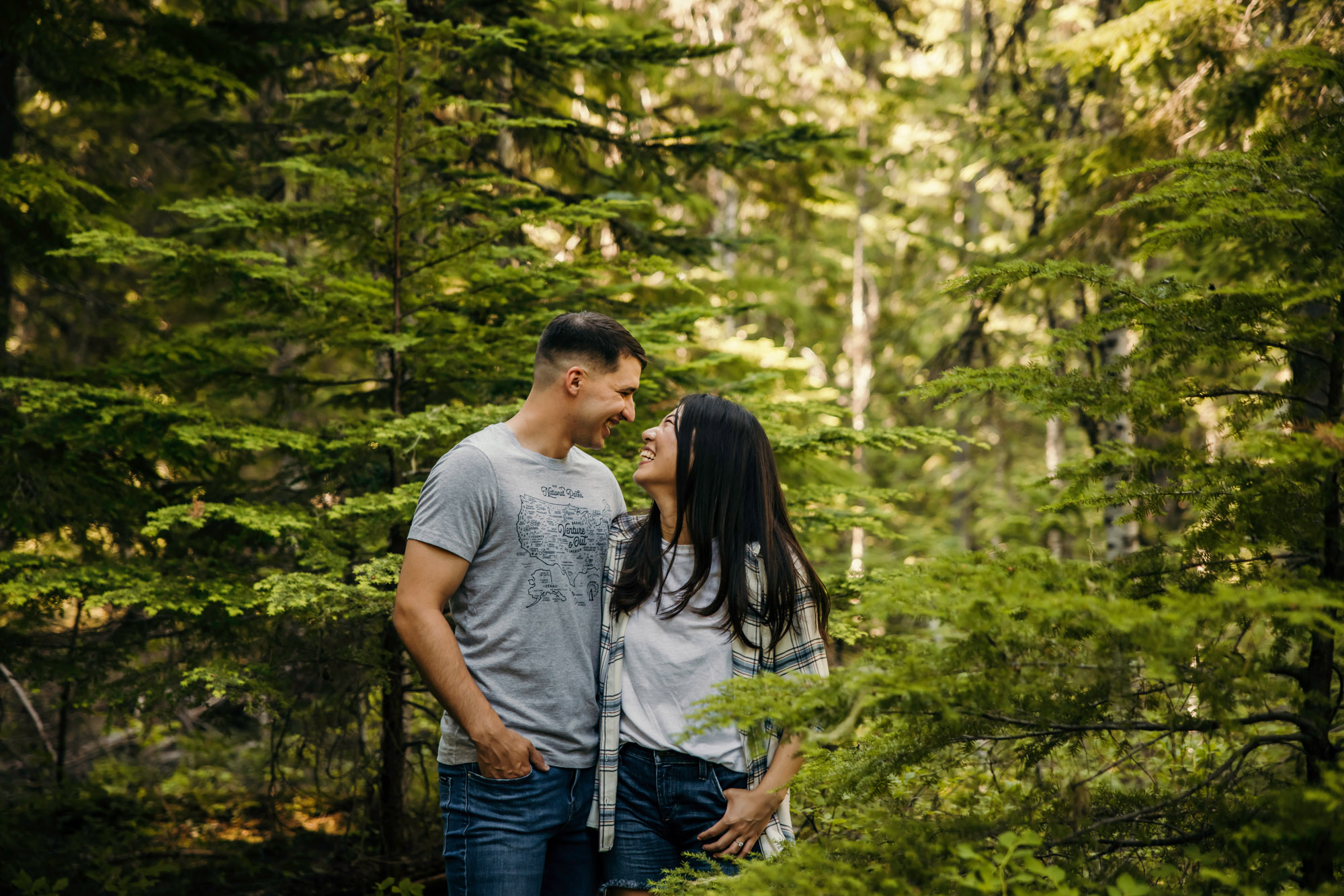 Snoqualmie Pass adventure engagement session by Snoqualmie wedding photographer James Thomas Long Photography