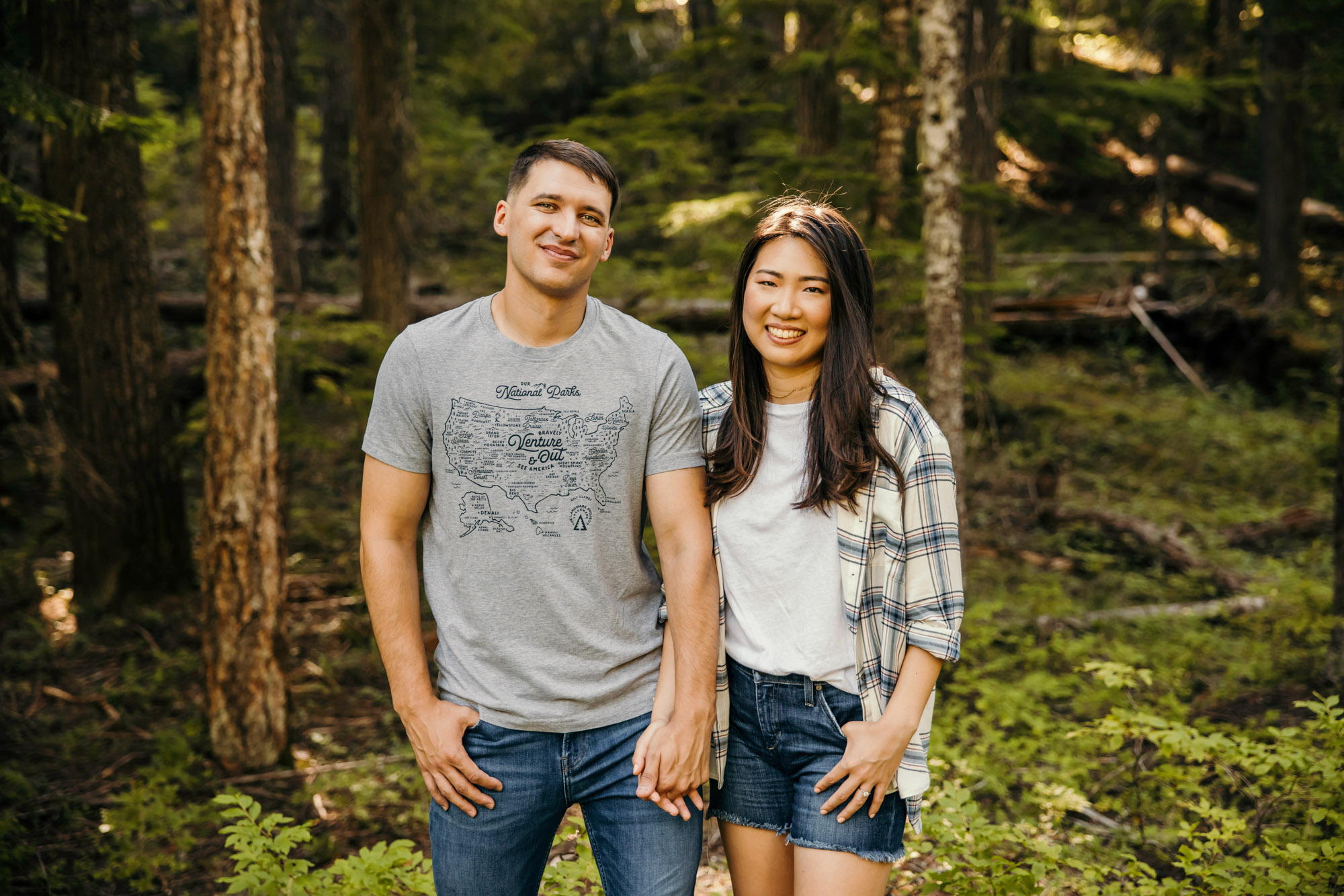 Snoqualmie Pass adventure engagement session by Snoqualmie wedding photographer James Thomas Long Photography