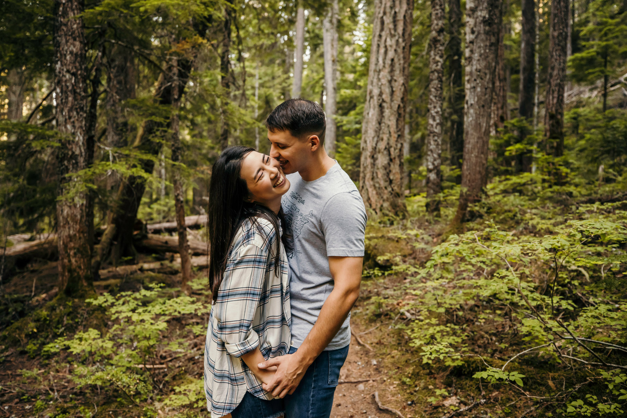 Snoqualmie Pass adventure engagement session by Snoqualmie wedding photographer James Thomas Long Photography