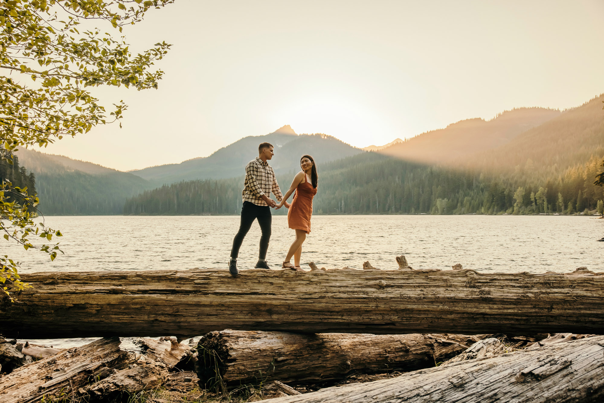 Snoqualmie Pass adventure engagement session by Snoqualmie wedding photographer James Thomas Long Photography