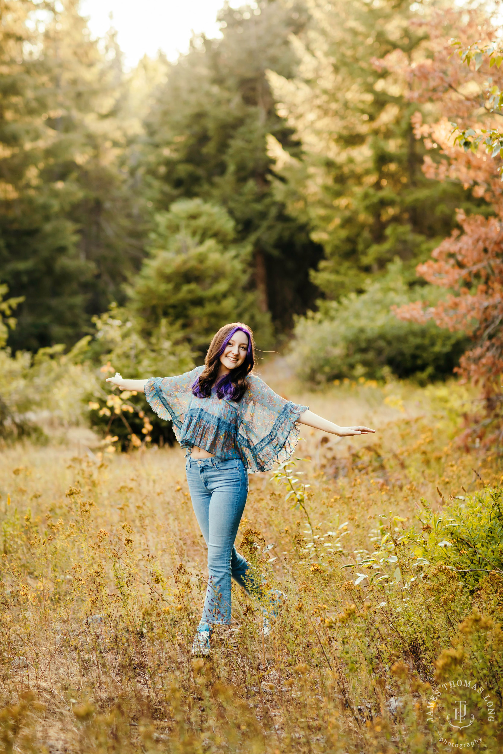 Snoqualmie Pass senior portrait session by James Thomas Long Photography