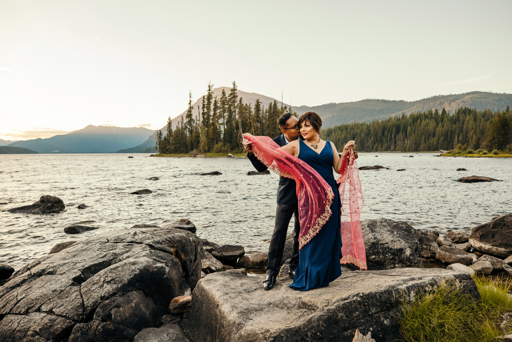 Wenatchee Cascade Mountain adventure engagement session by Seattle wedding photographer James Thomas Long Photography