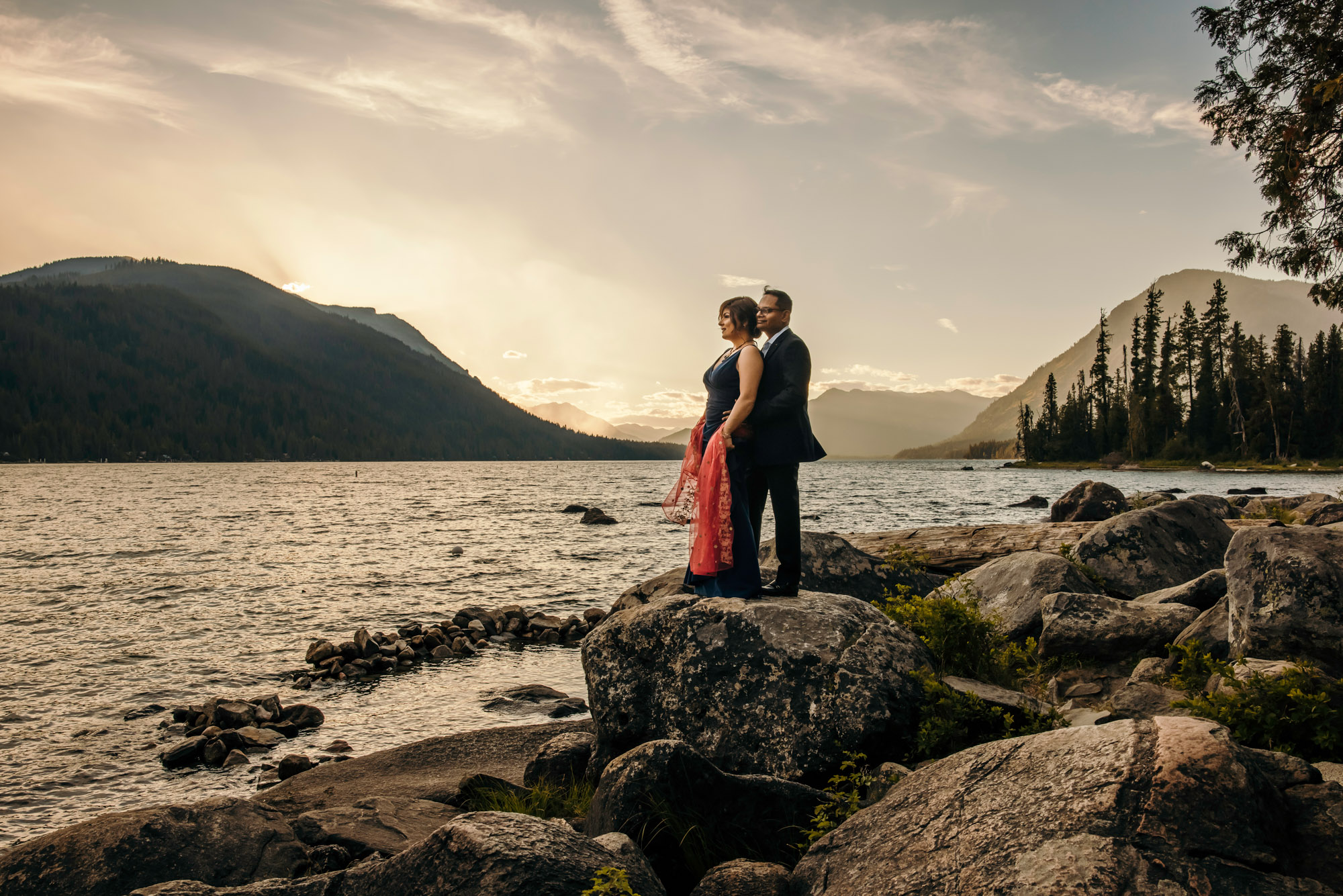 Wenatchee Cascade Mountain adventure engagement session by Seattle wedding photographer James Thomas Long Photography