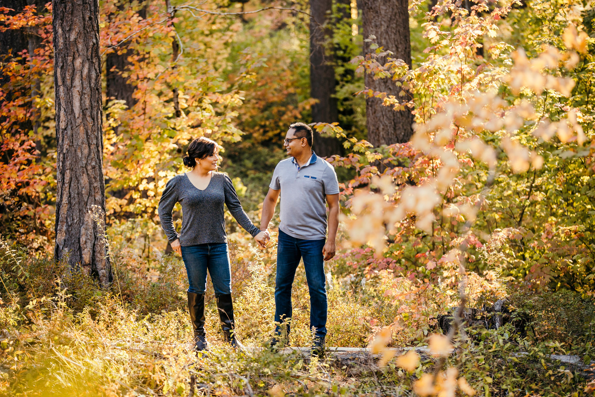 Wenatchee Cascade Mountain adventure engagement session by Seattle wedding photographer James Thomas Long Photography