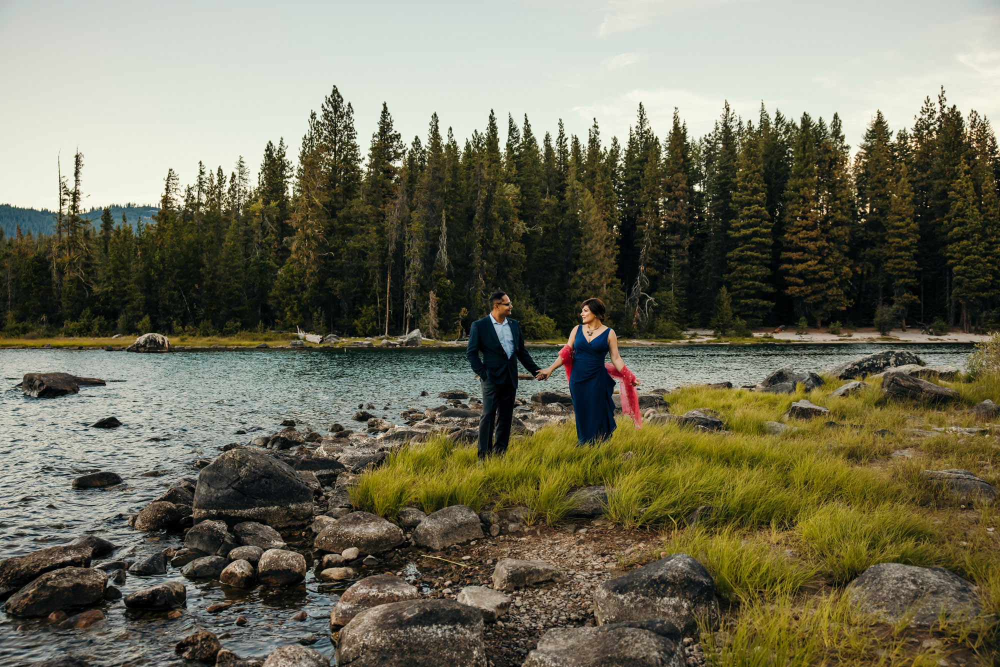 Wenatchee Cascade Mountain adventure engagement session by Seattle wedding photographer James Thomas Long Photography