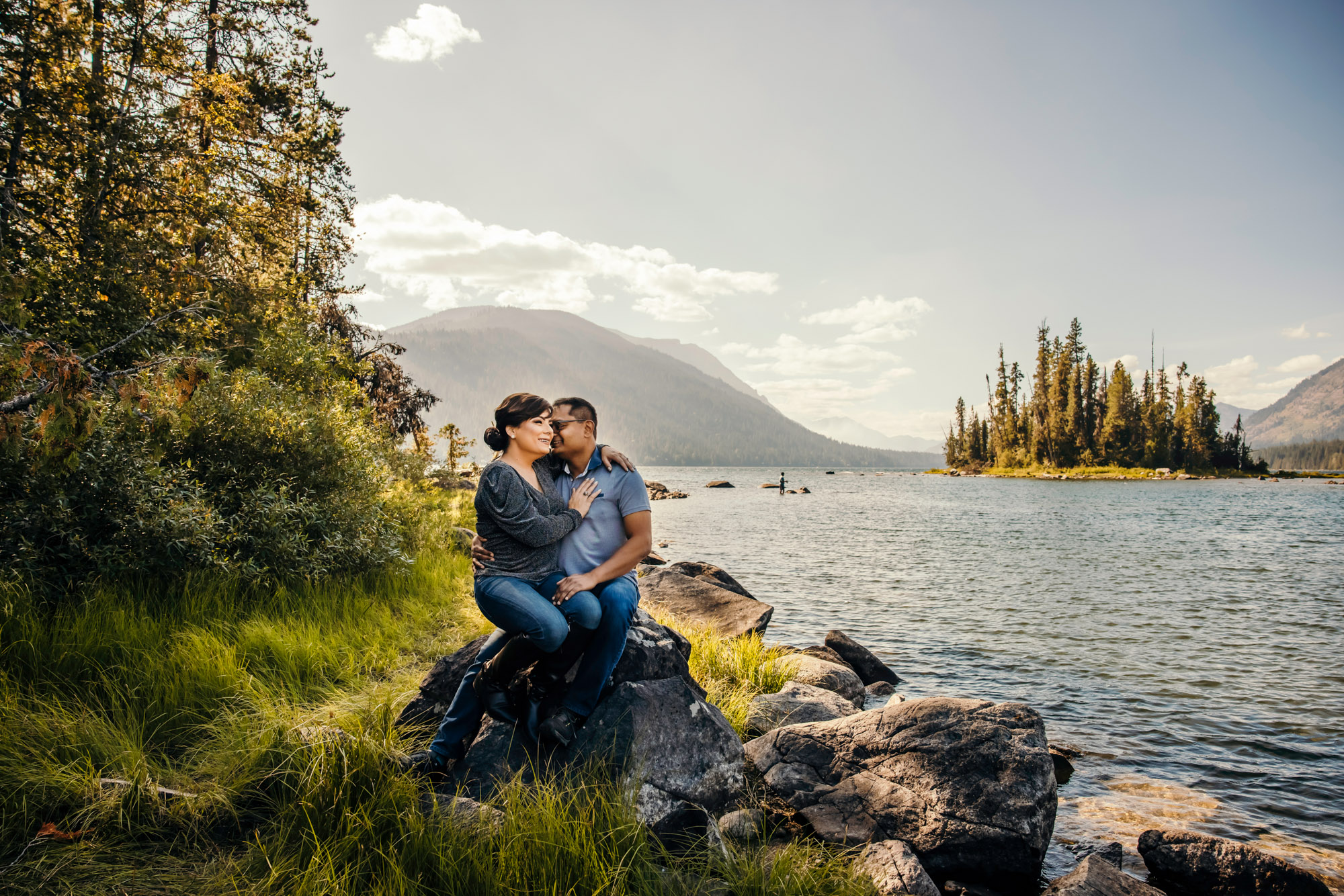 Wenatchee Cascade Mountain adventure engagement session by Seattle wedding photographer James Thomas Long Photography